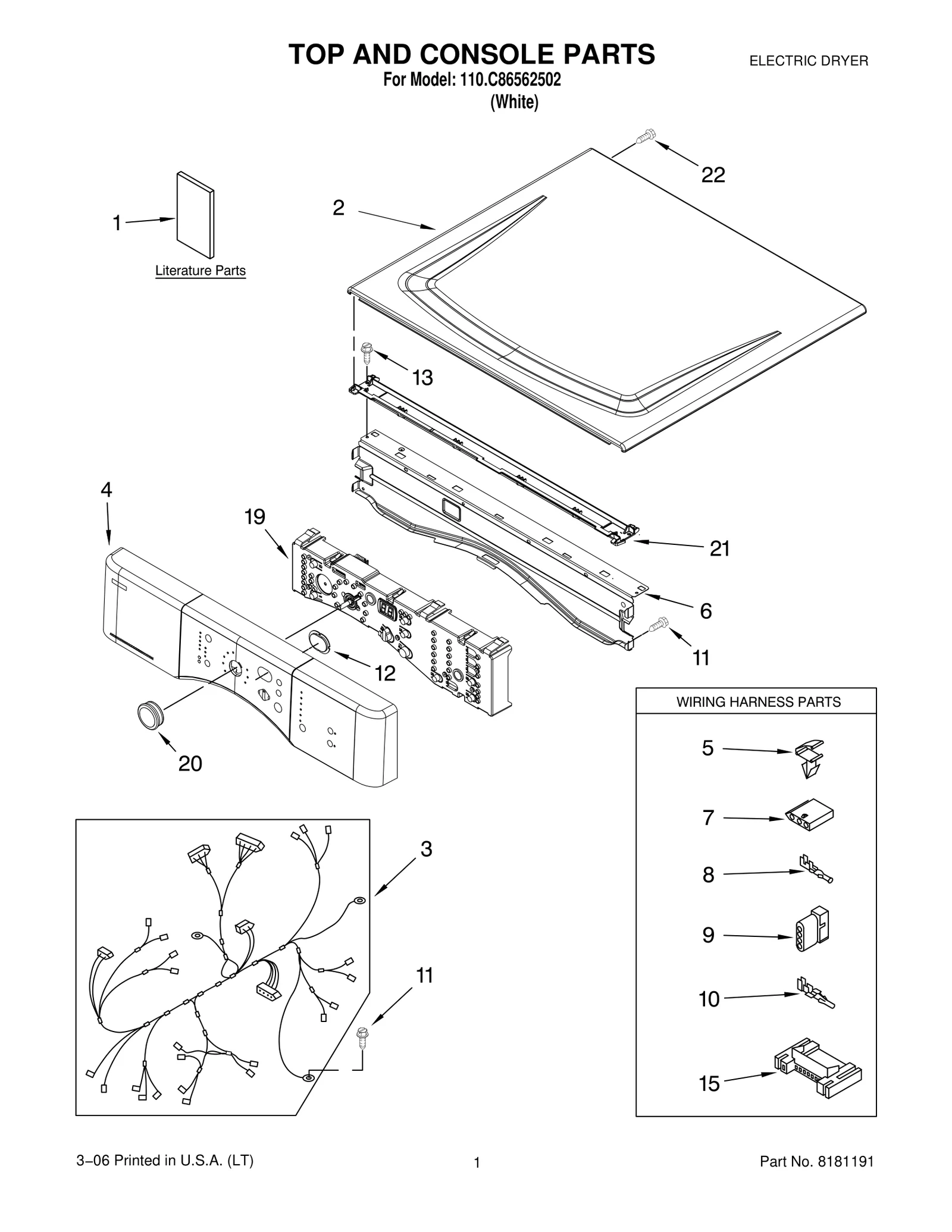 TOP AND CONSOLE PARTS