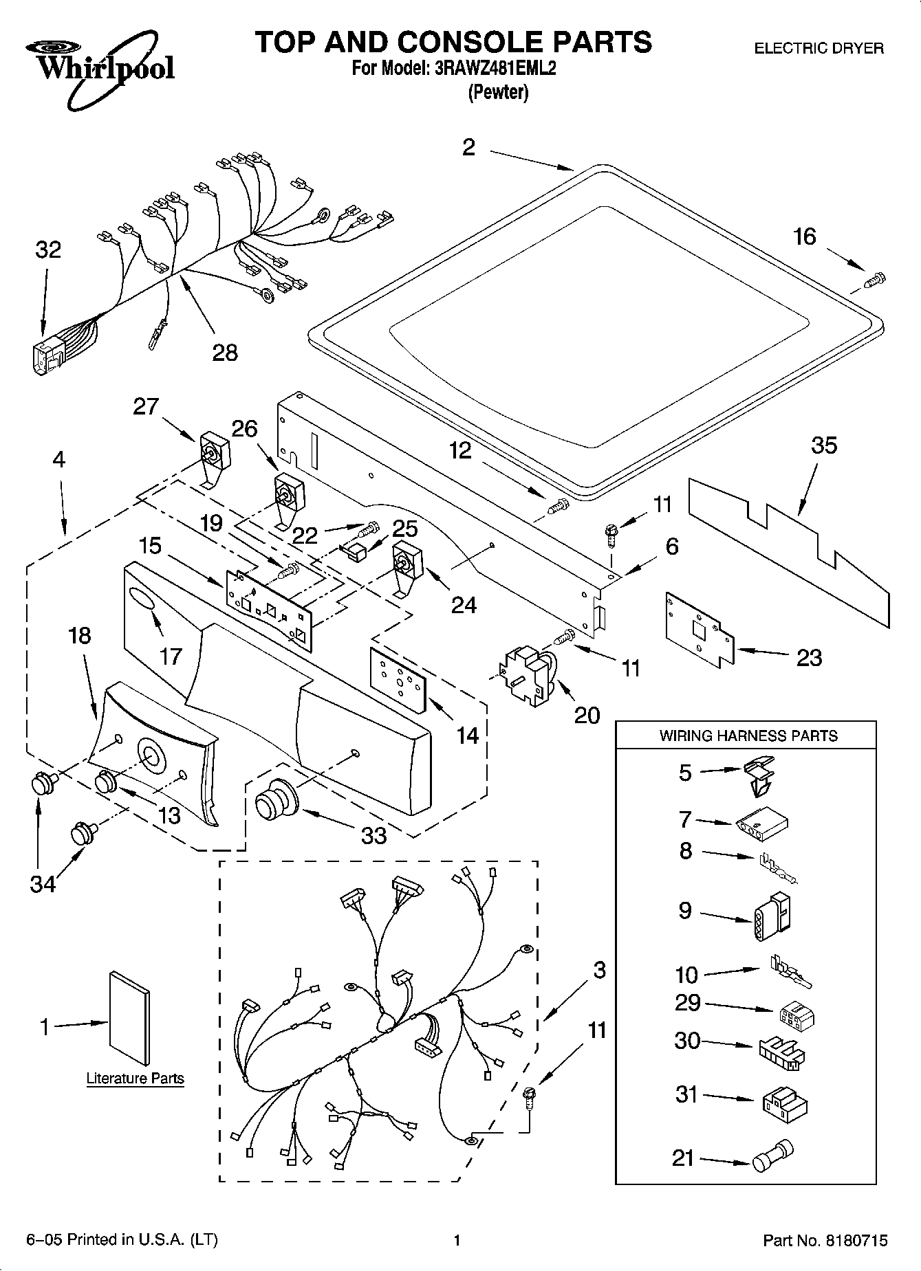 01 - TOP AND CONSOLE PARTS