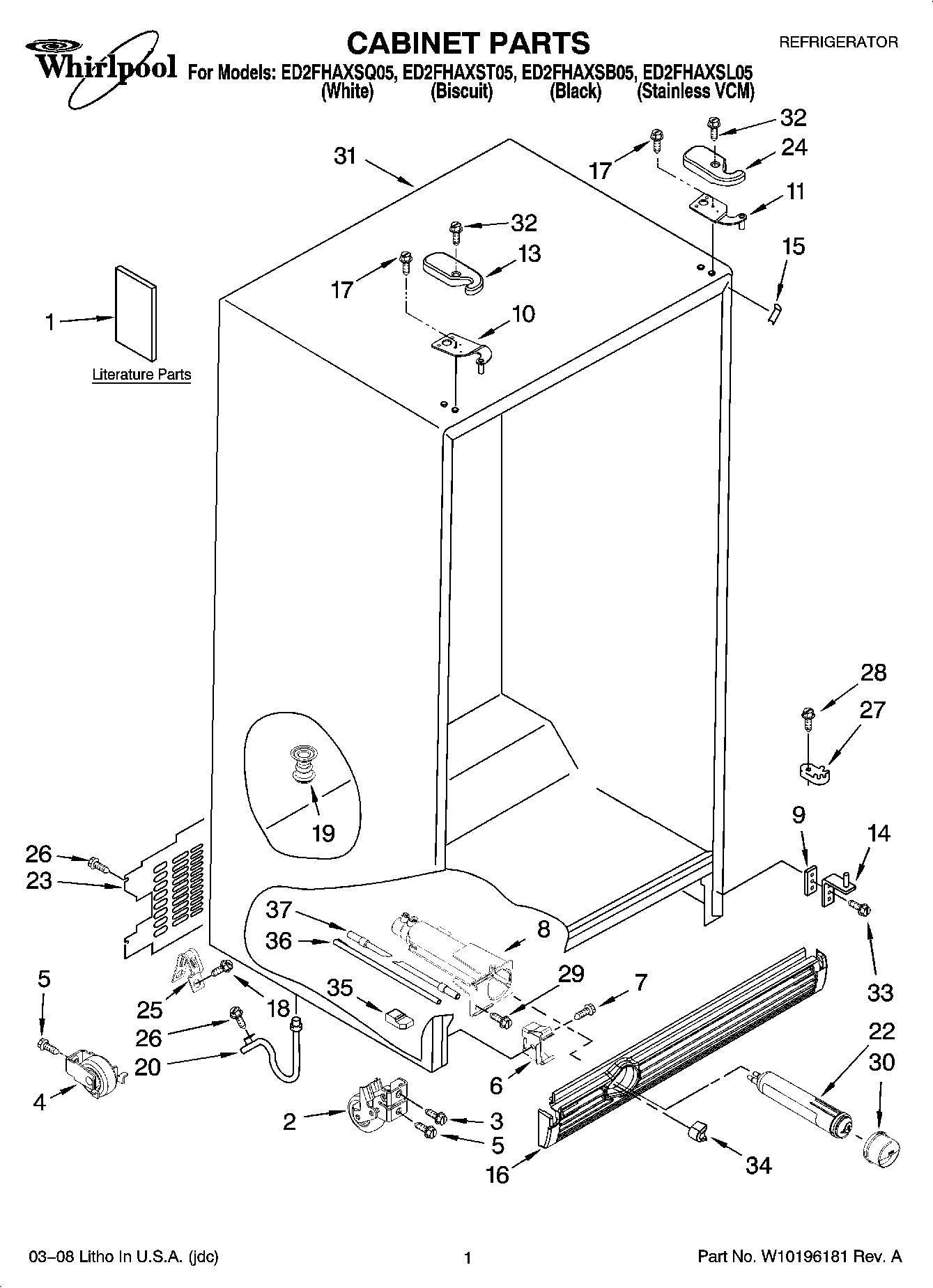 01 - CABINET PARTS
