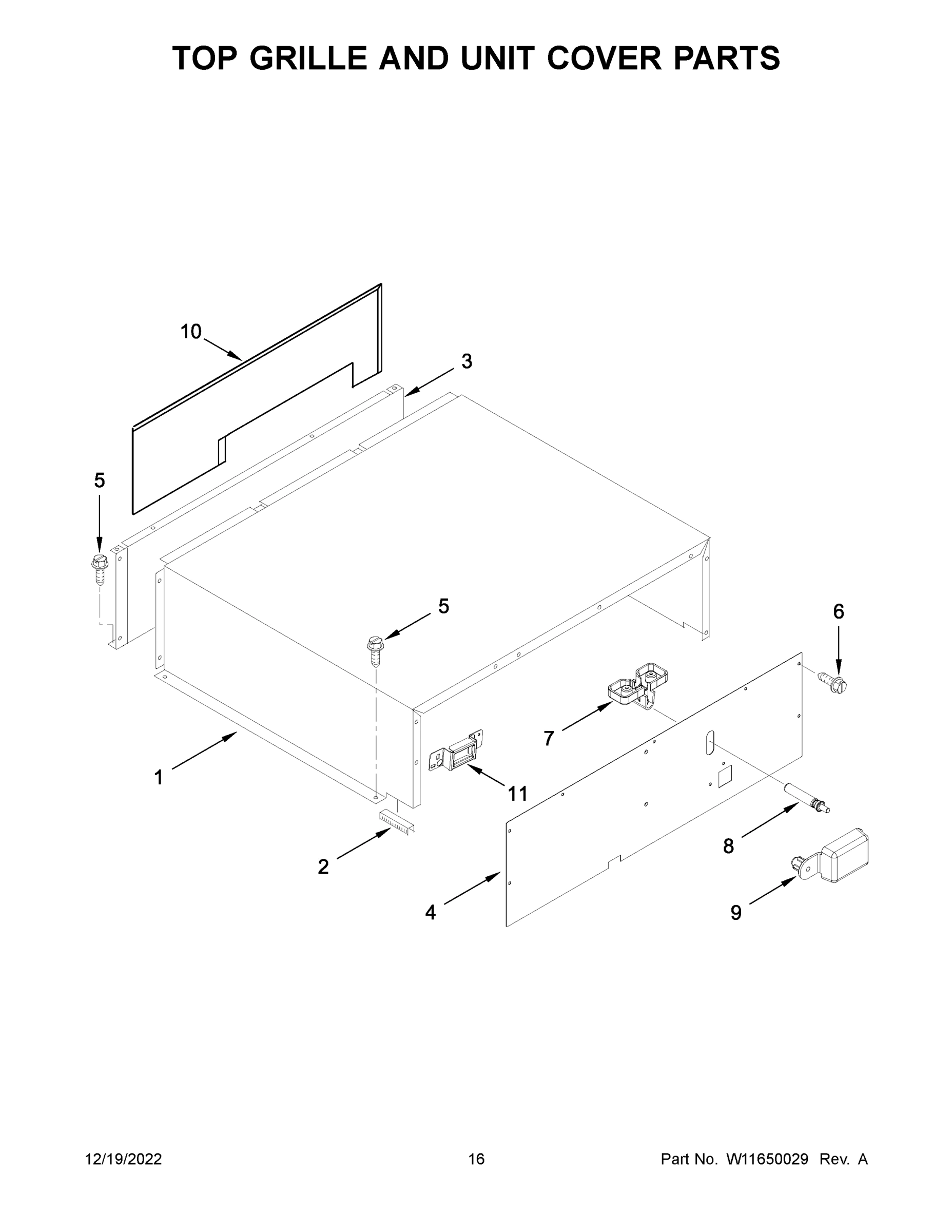 09 - TOP GRILLE AND UNIT COVER PARTS