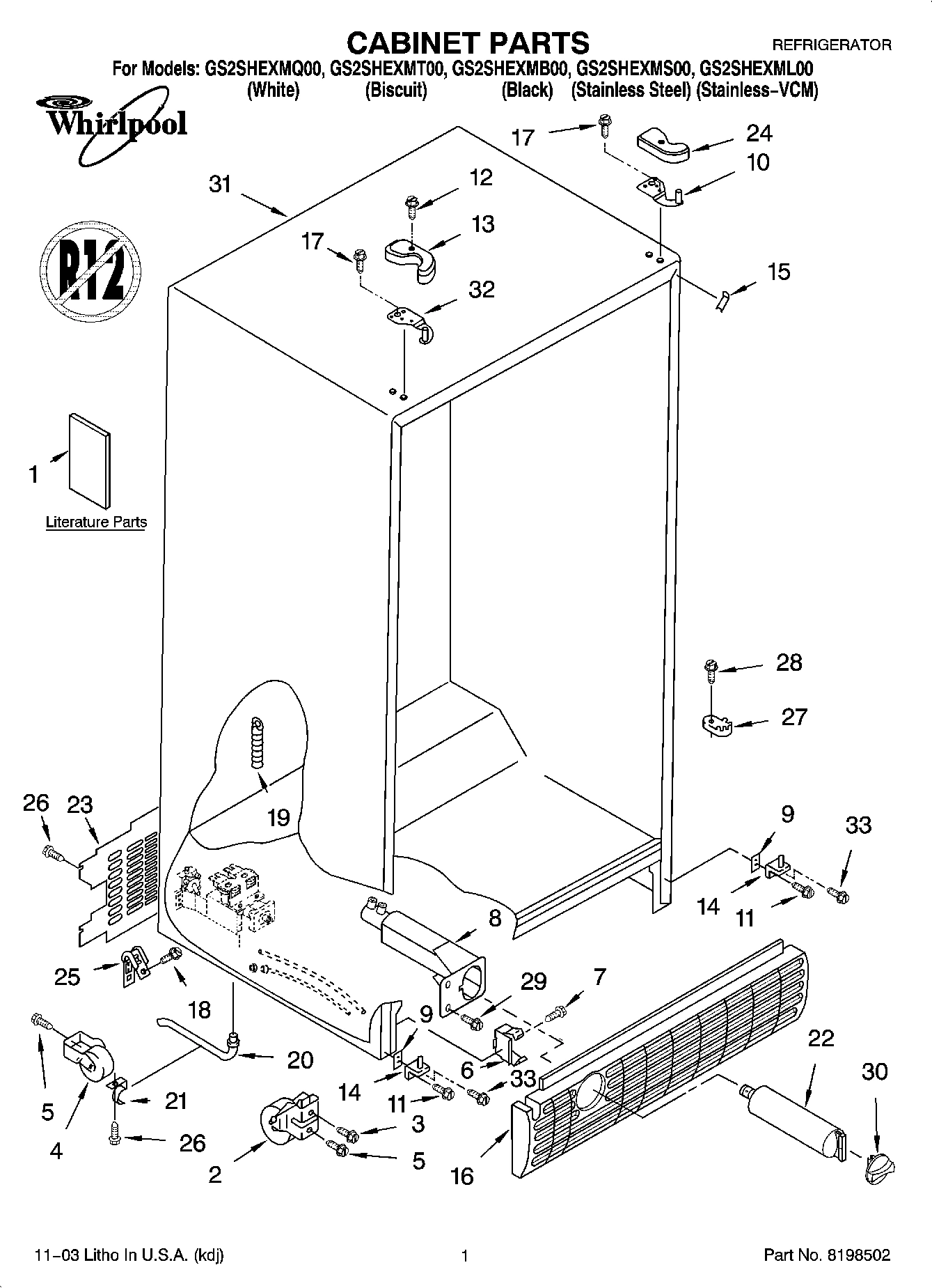 01 - CABINET PARTS