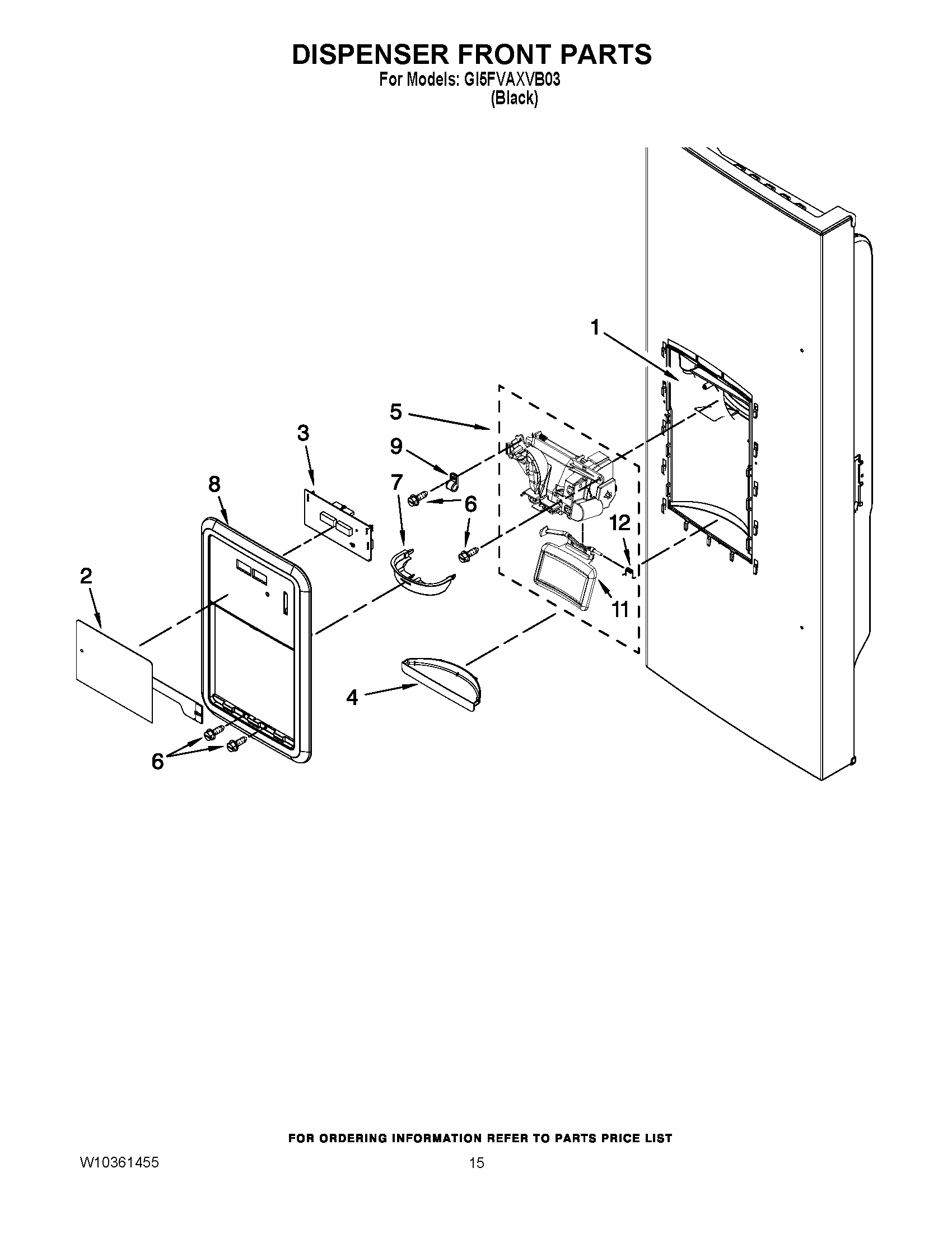 08 - DISPENSER FRONT PARTS