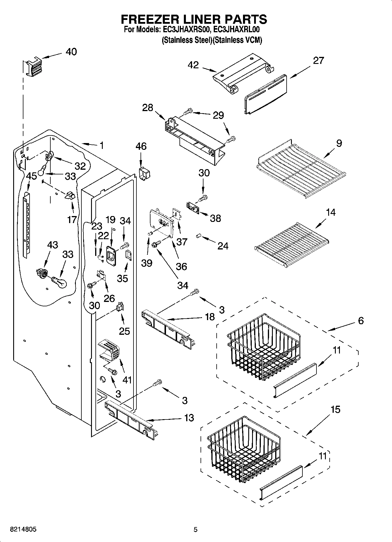 04 - FREEZER LINER PARTS