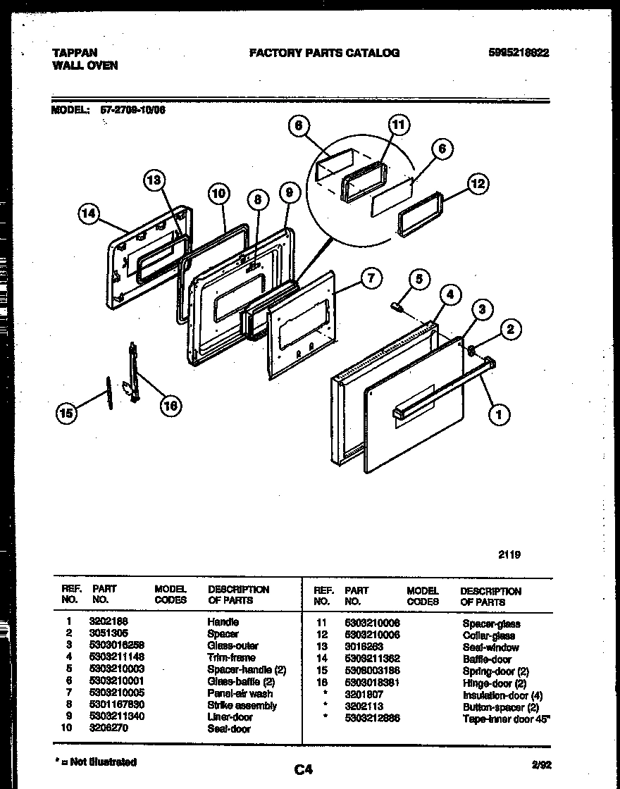 04 - LOWER OVEN DOOR PARTS