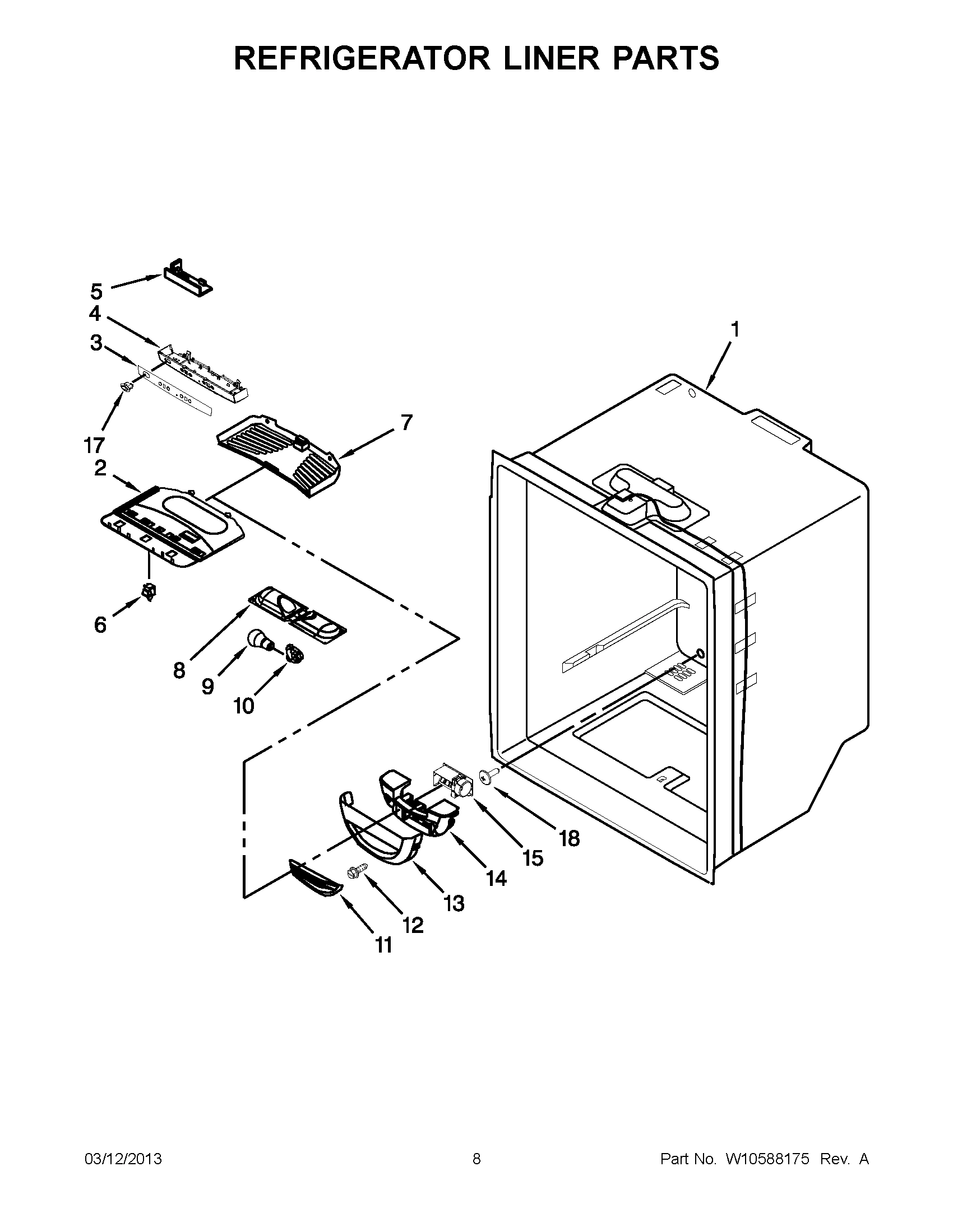 04 - REFRIGERATOR LINER PARTS