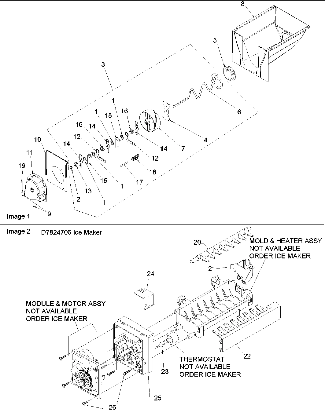 11 - ICE BUCKET/AUGER ASSY