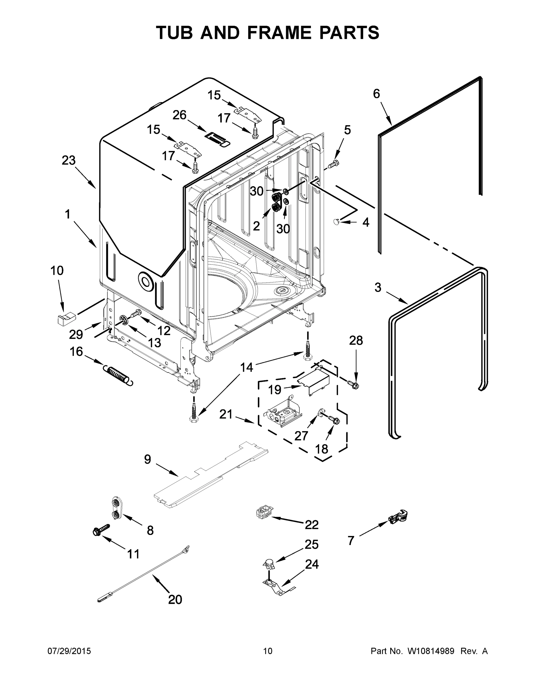 06 - TUB AND FRAME PARTS
