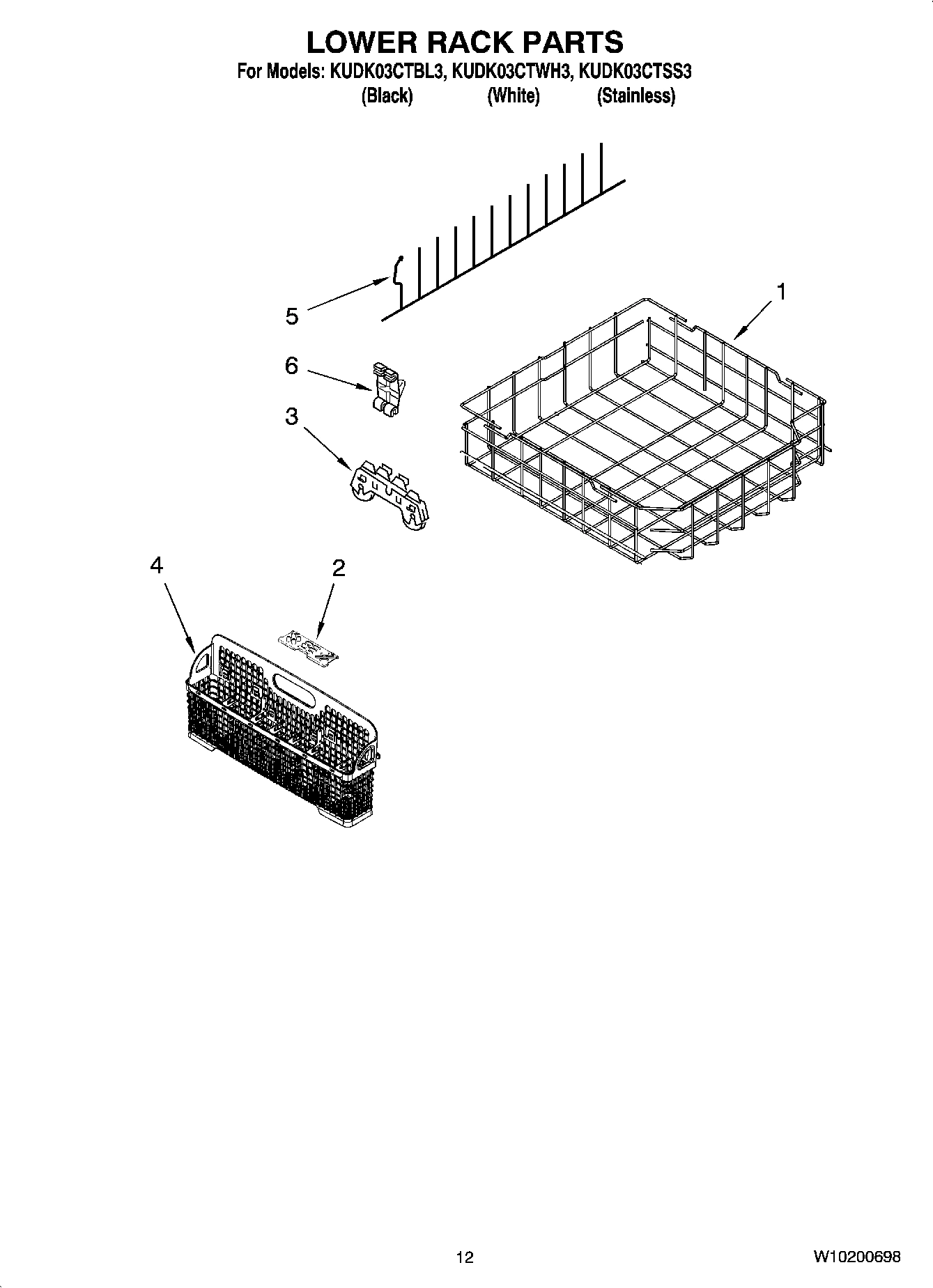 10 - LOWER RACK PARTS