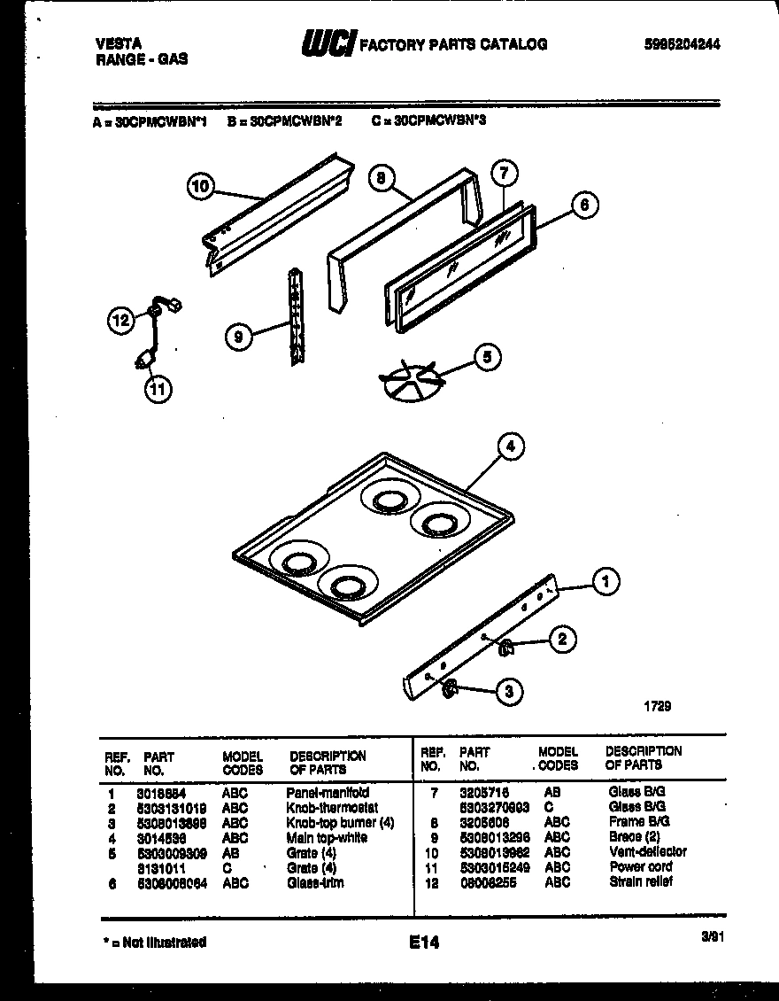 02 - BACKGUARD AND COOKTOP PARTS