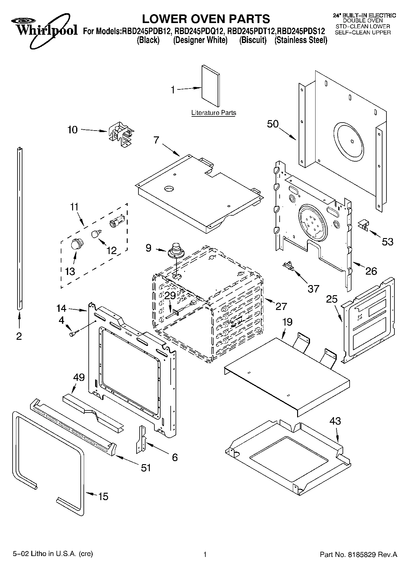 01 - LOWER OVEN, LITERATURE