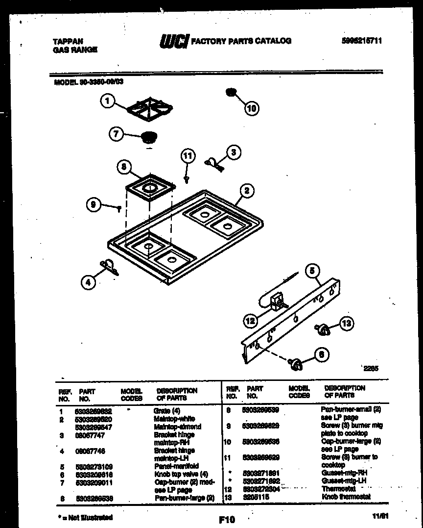 03 - COOKTOP PARTS