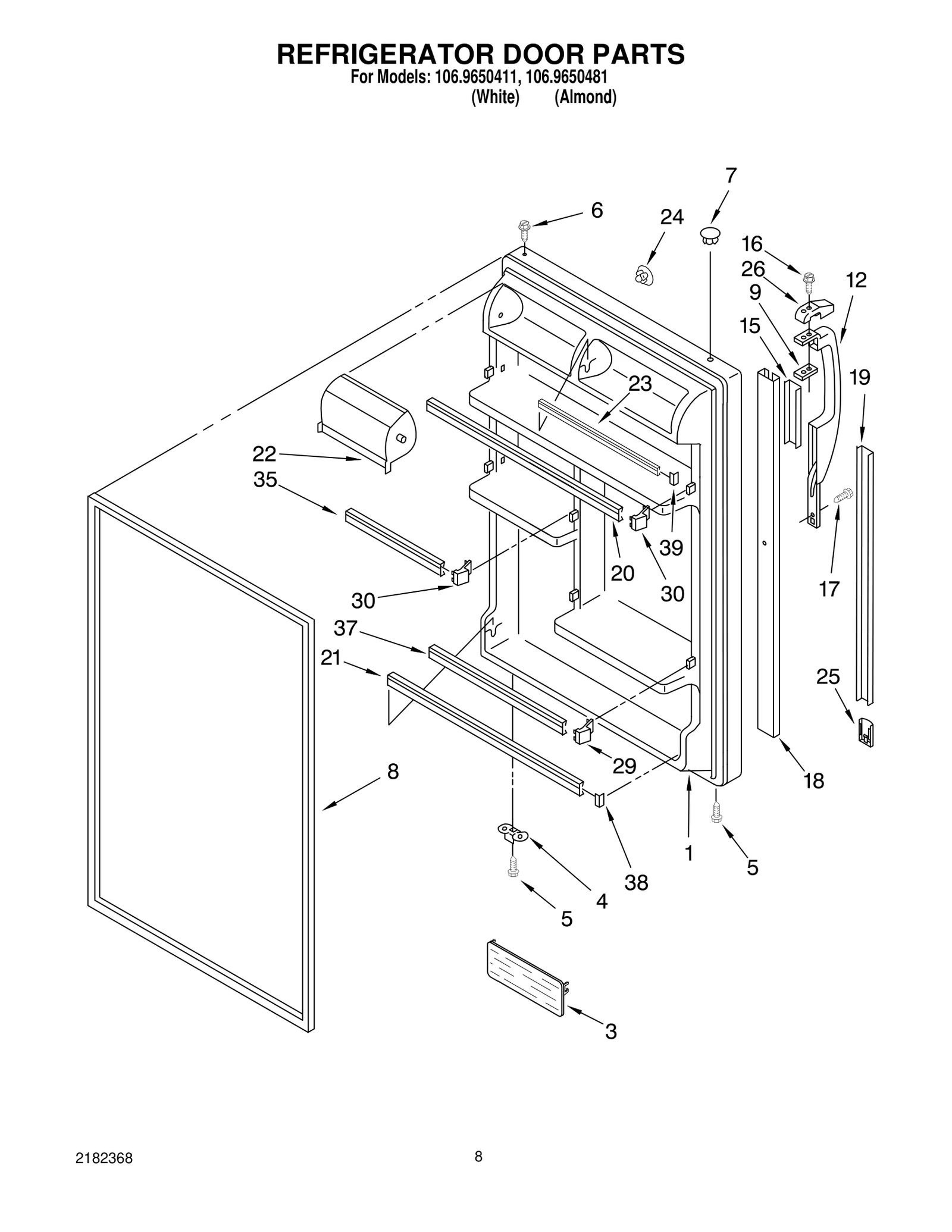 REFRIGERATOR DOOR PARTS