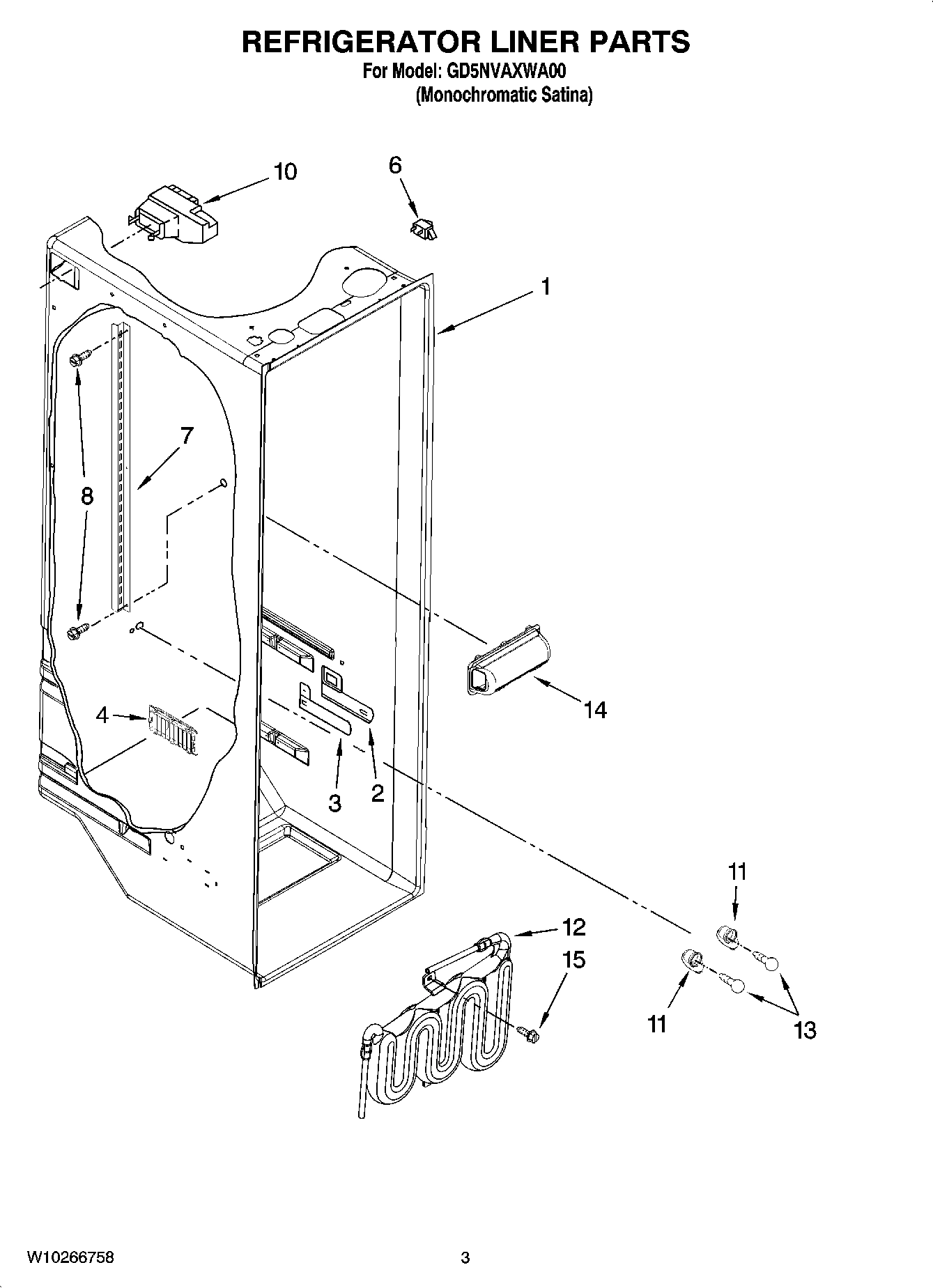 02 - REFRIGERATOR LINER PARTS