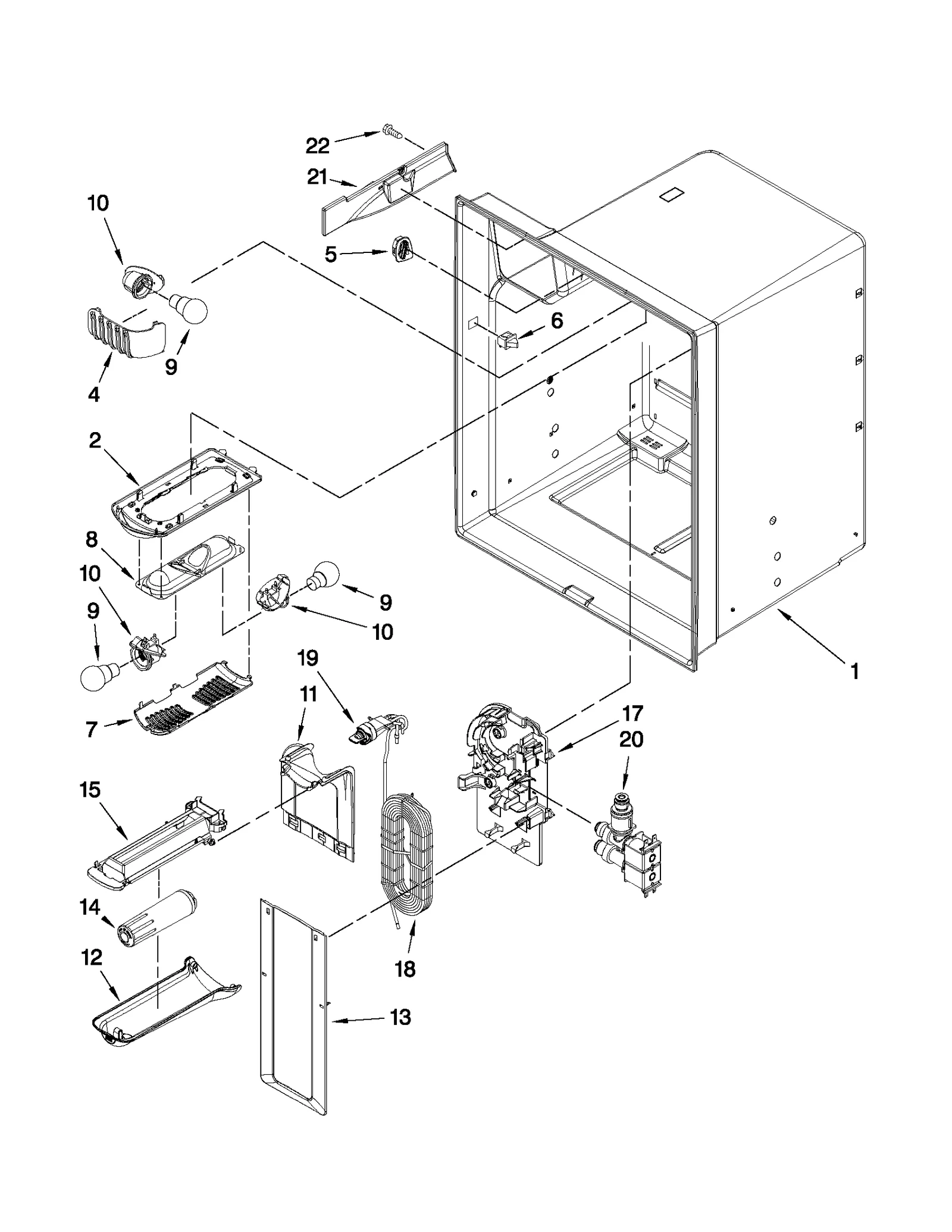 REFRIGERATOR LINER PARTS