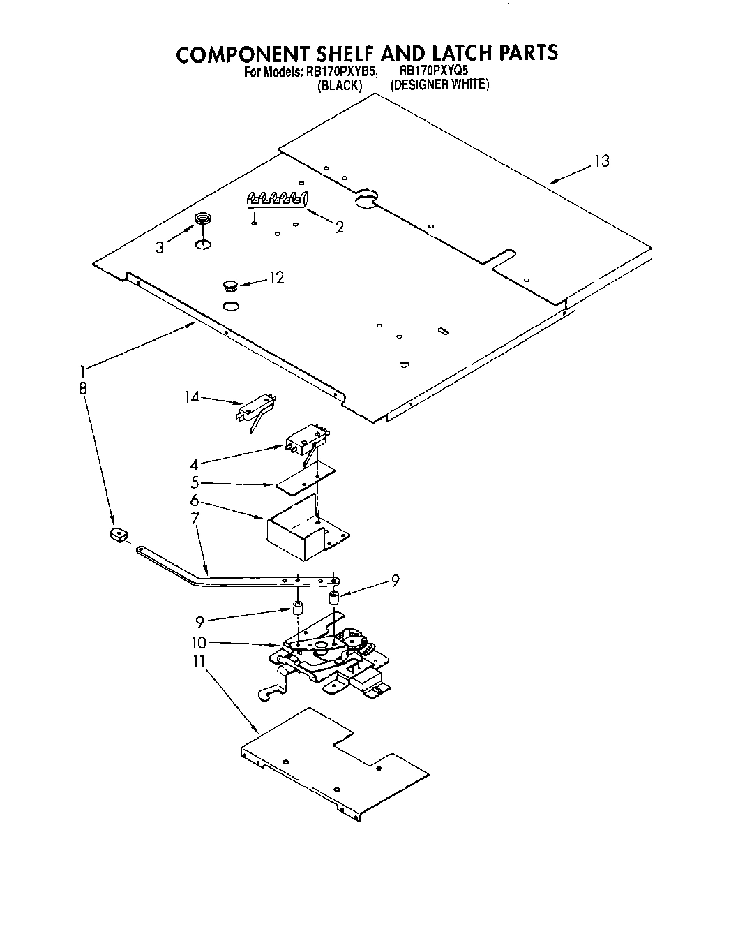 06 - COMPONENT SHELF AND LATCH