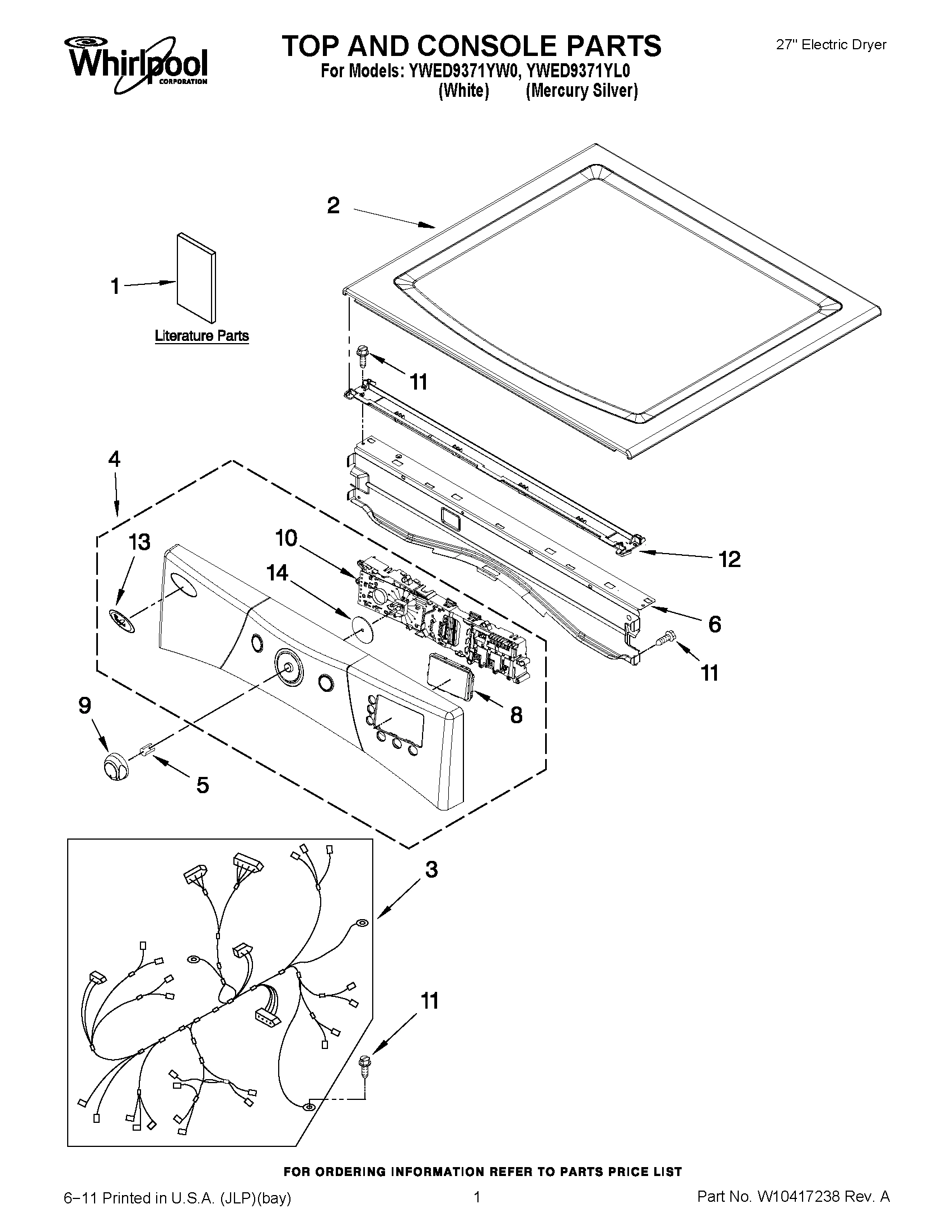 01 - TOP AND CONSOLE PARTS