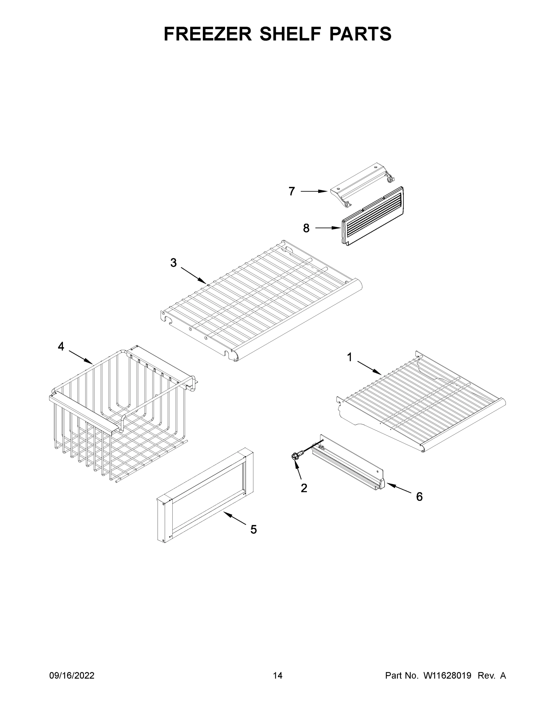 08 - FREEZER SHELF PARTS