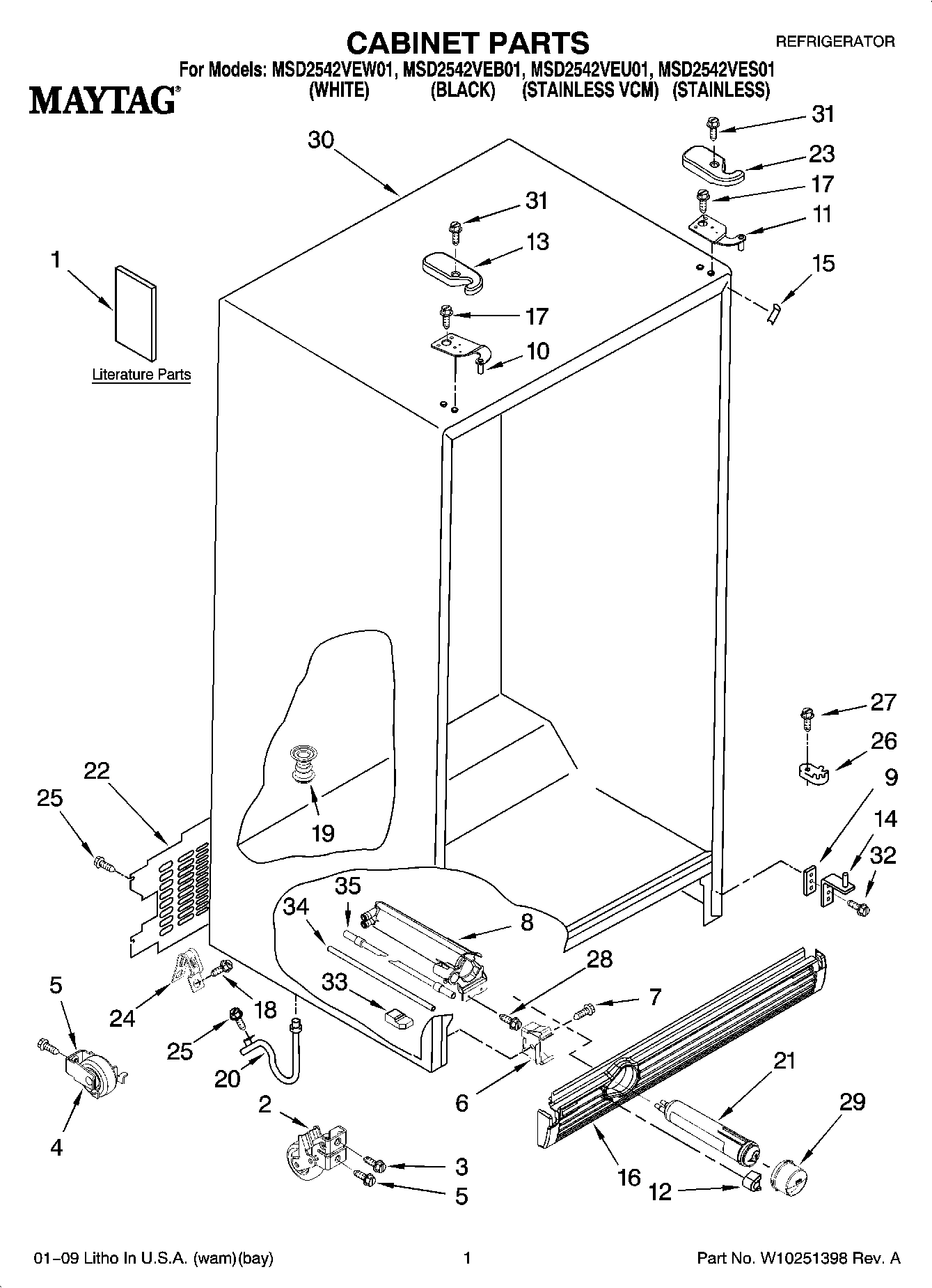 01 - CABINET PARTS