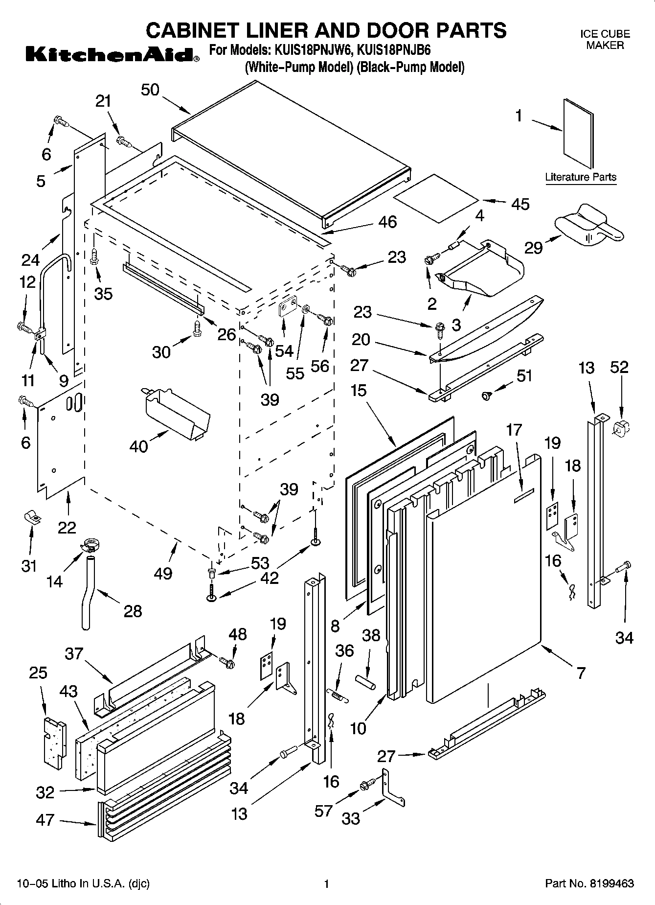 01 - CABINET LINER AND DOOR PARTS