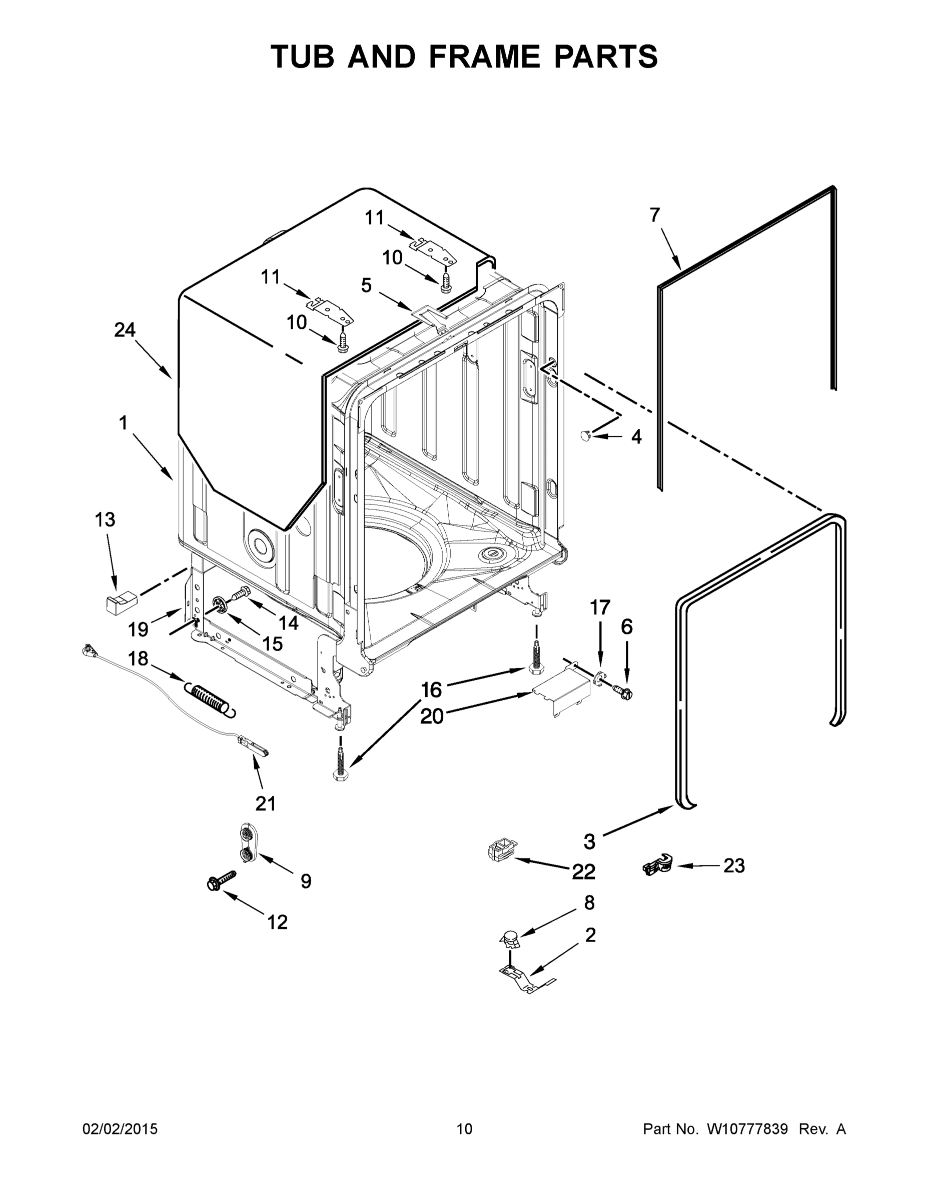 06 - TUB AND FRAME PARTS