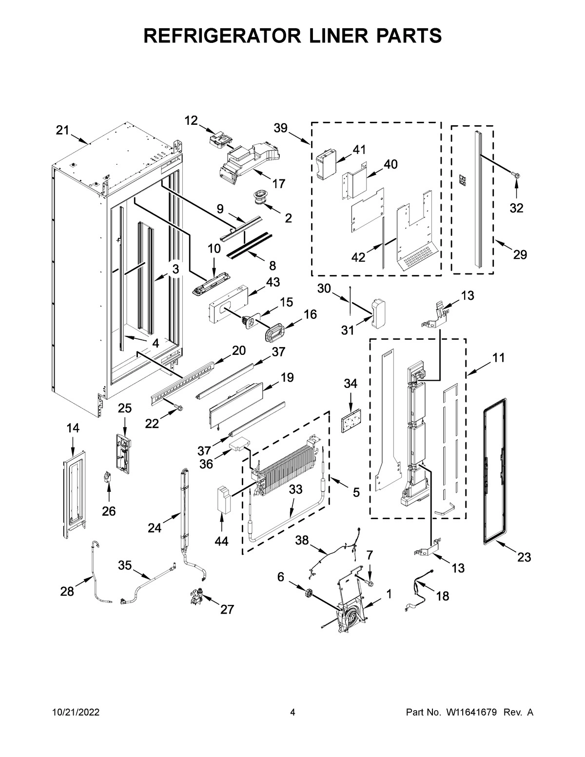 03 - REFRIGERATOR LINER PARTS
