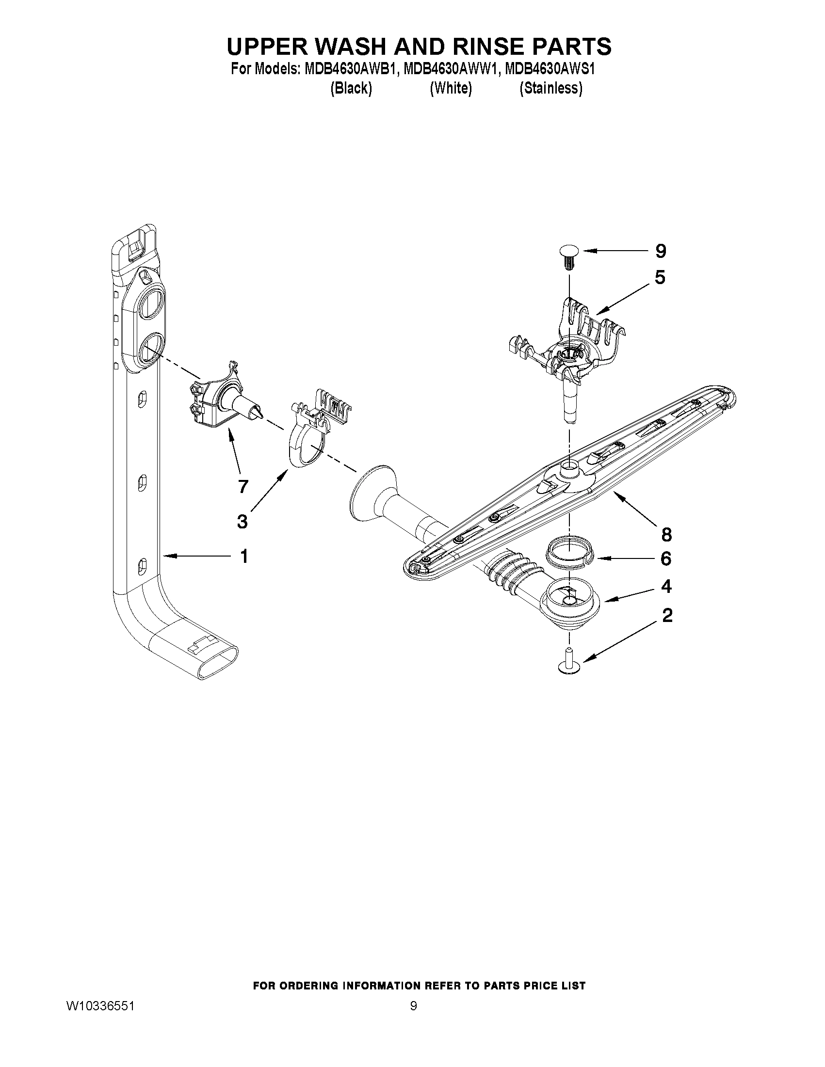 07 - UPPER WASH AND RINSE PARTS