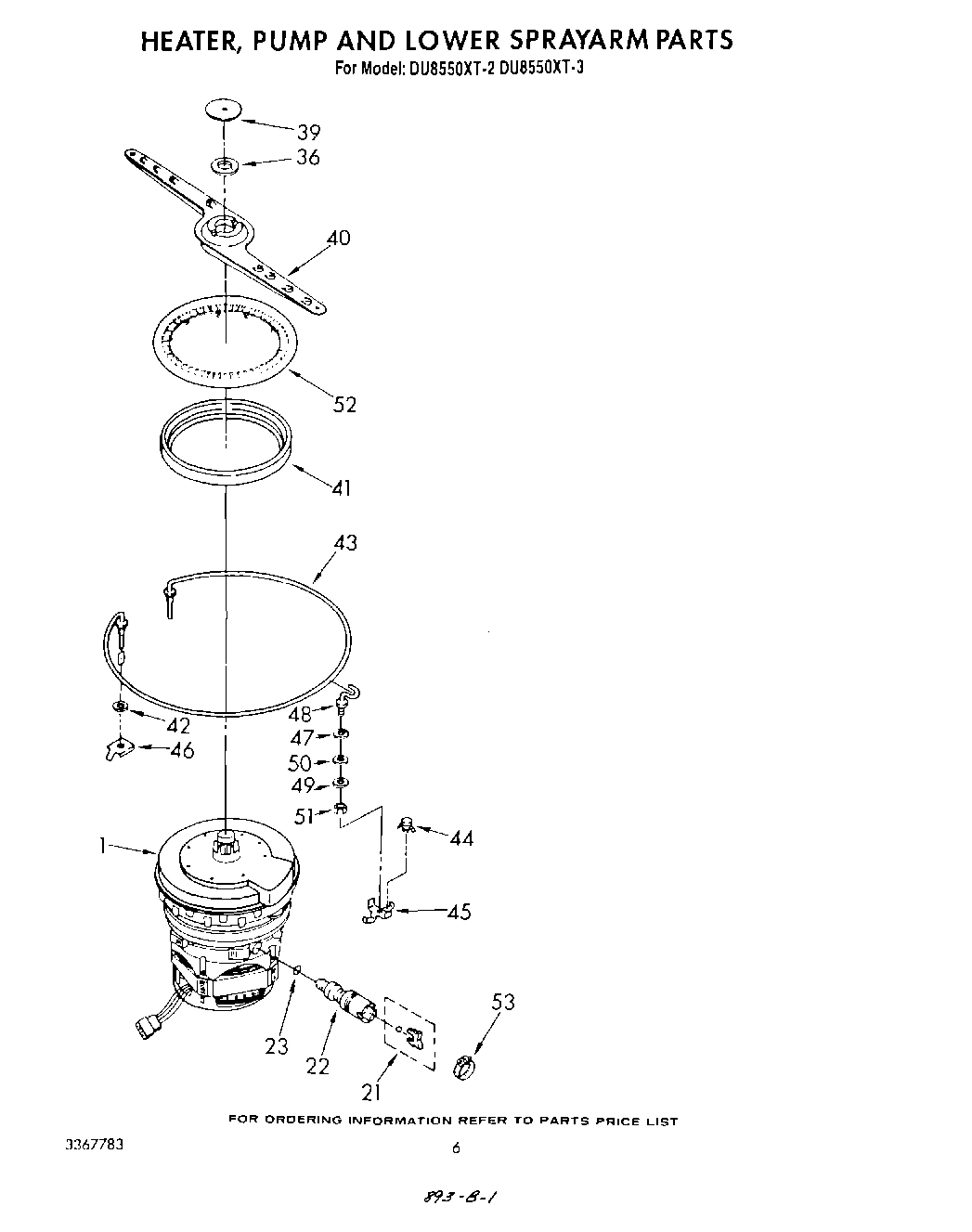 04 - HEATER, PUMP AND LOWER SPRAY ARM