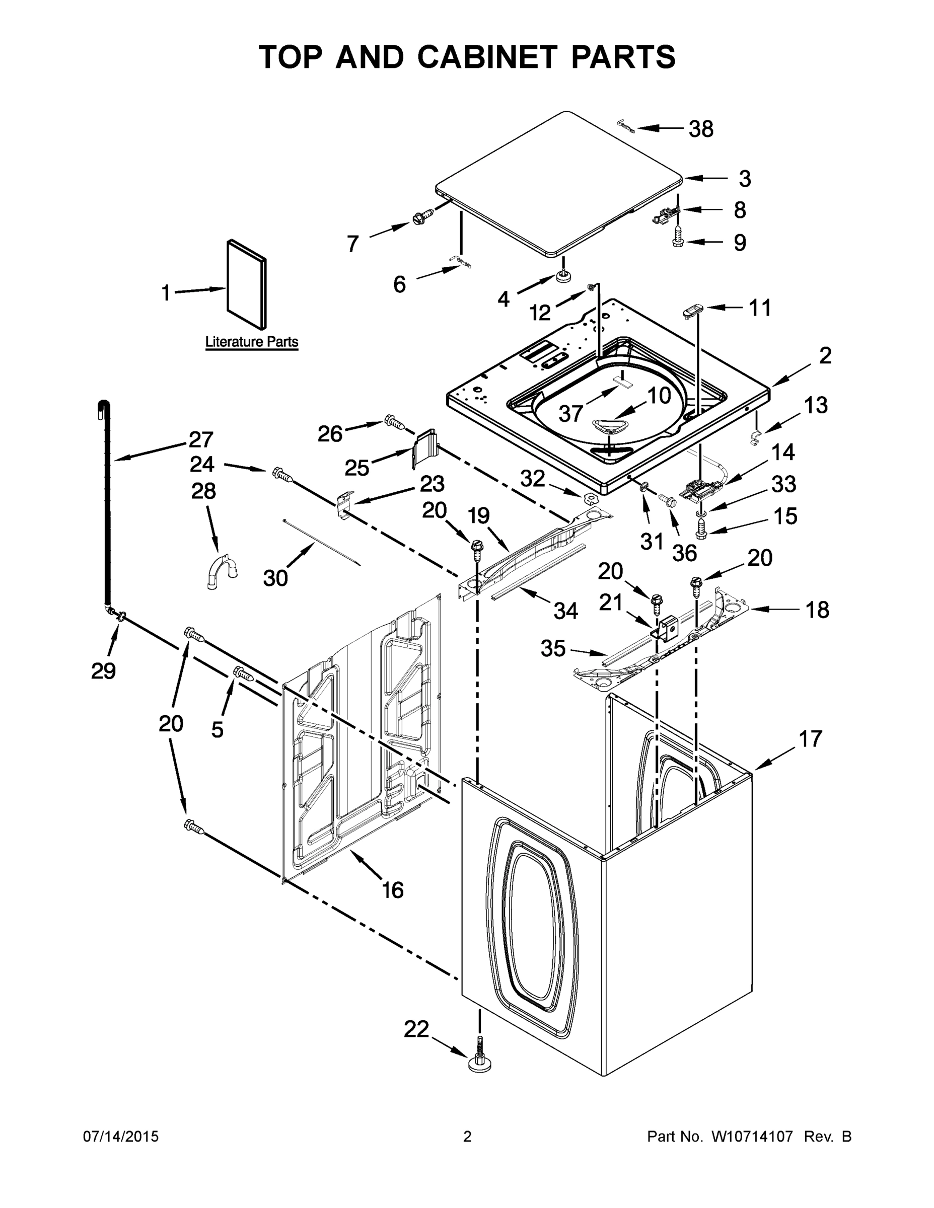 02 - TOP AND CABINET PARTS