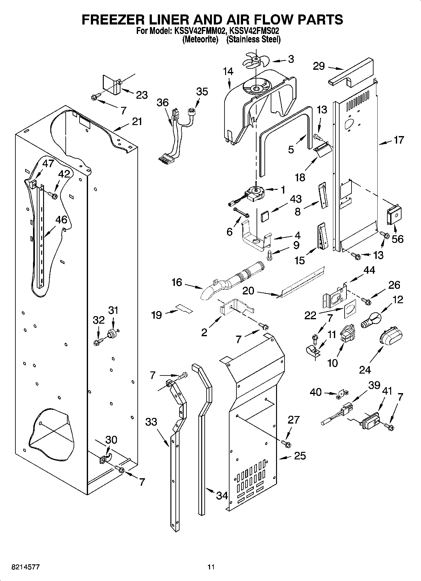 08 - FREEZER LINER AND AIR FLOW PARTS