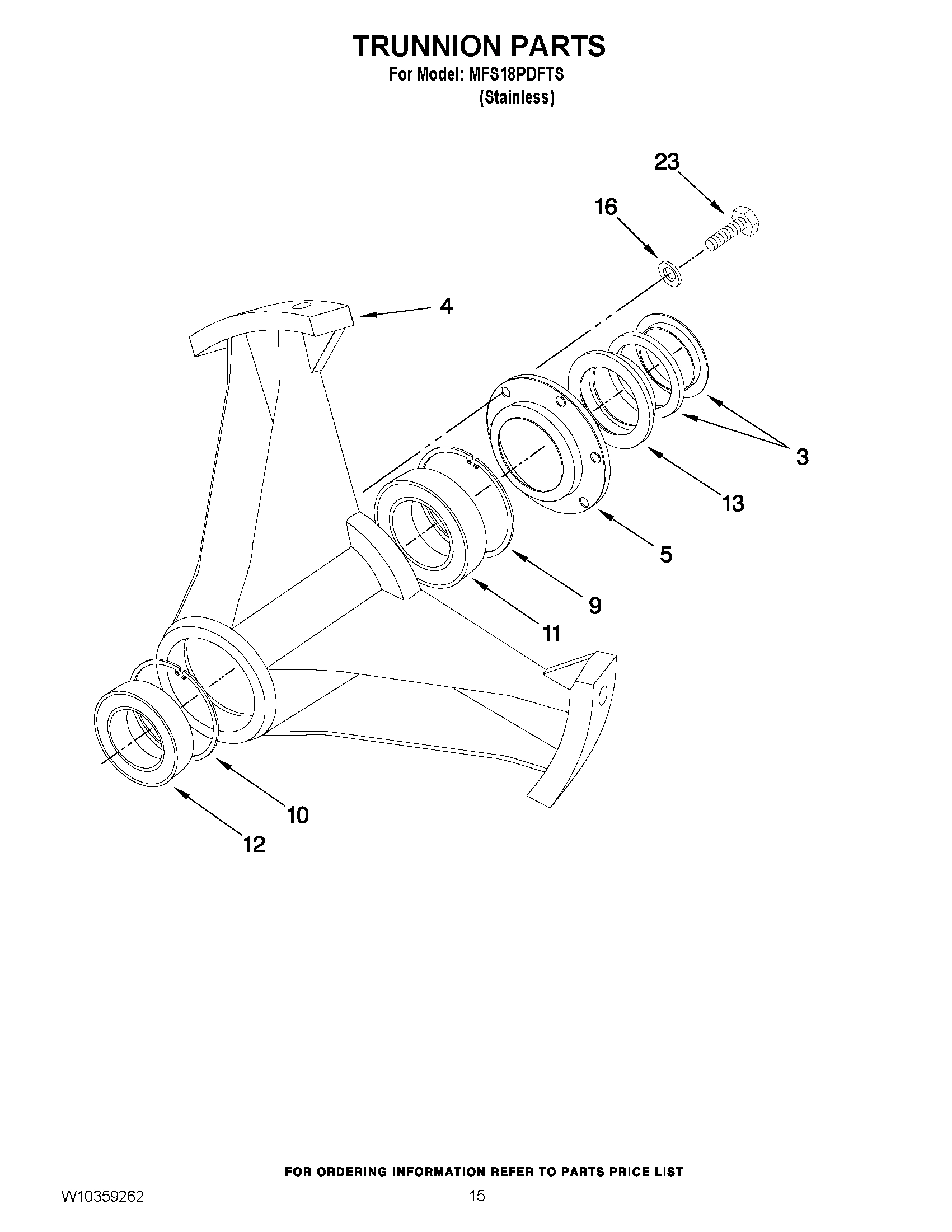 12 - TRUNNION PARTS