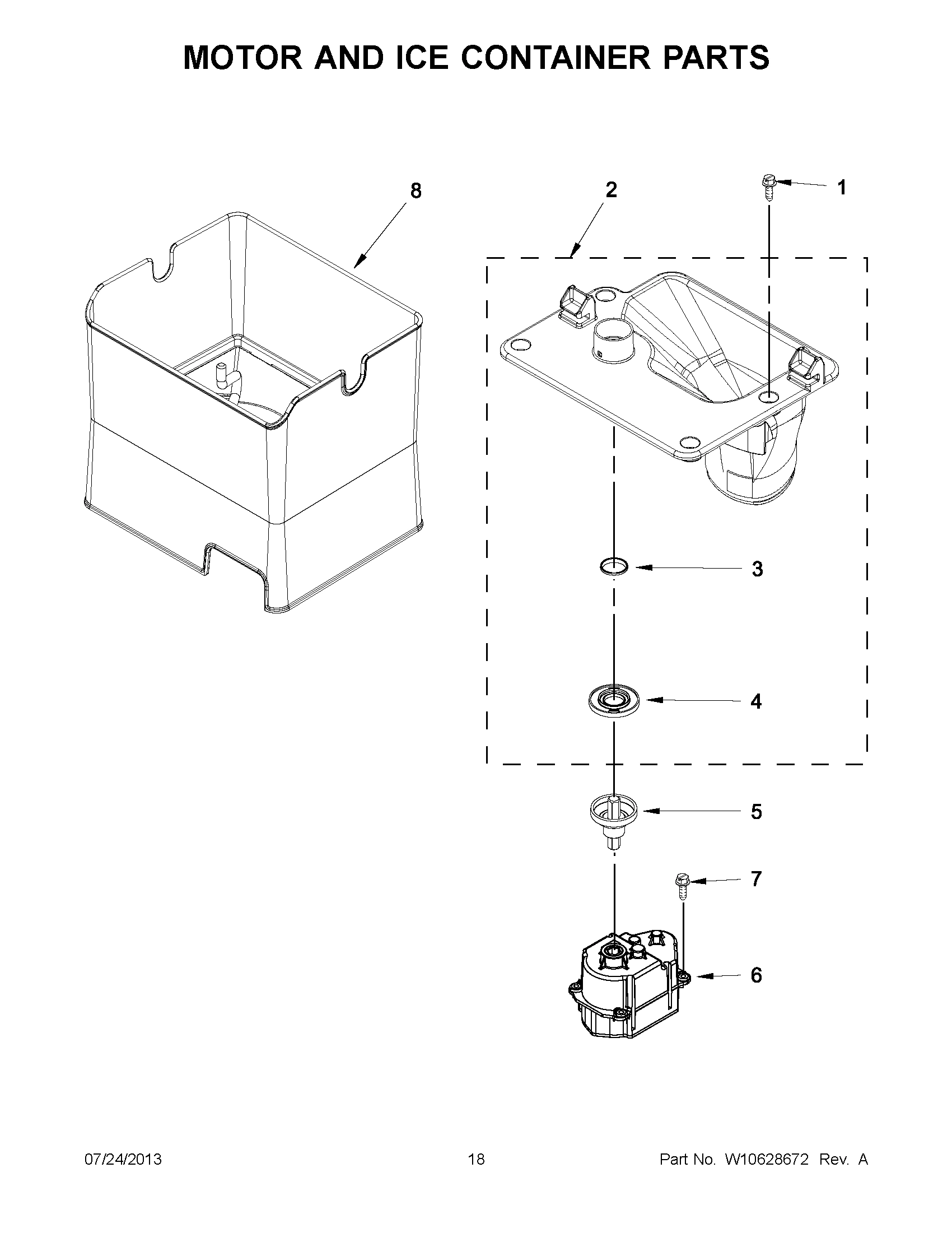 09 - MOTOR AND ICE CONTAINER PARTS