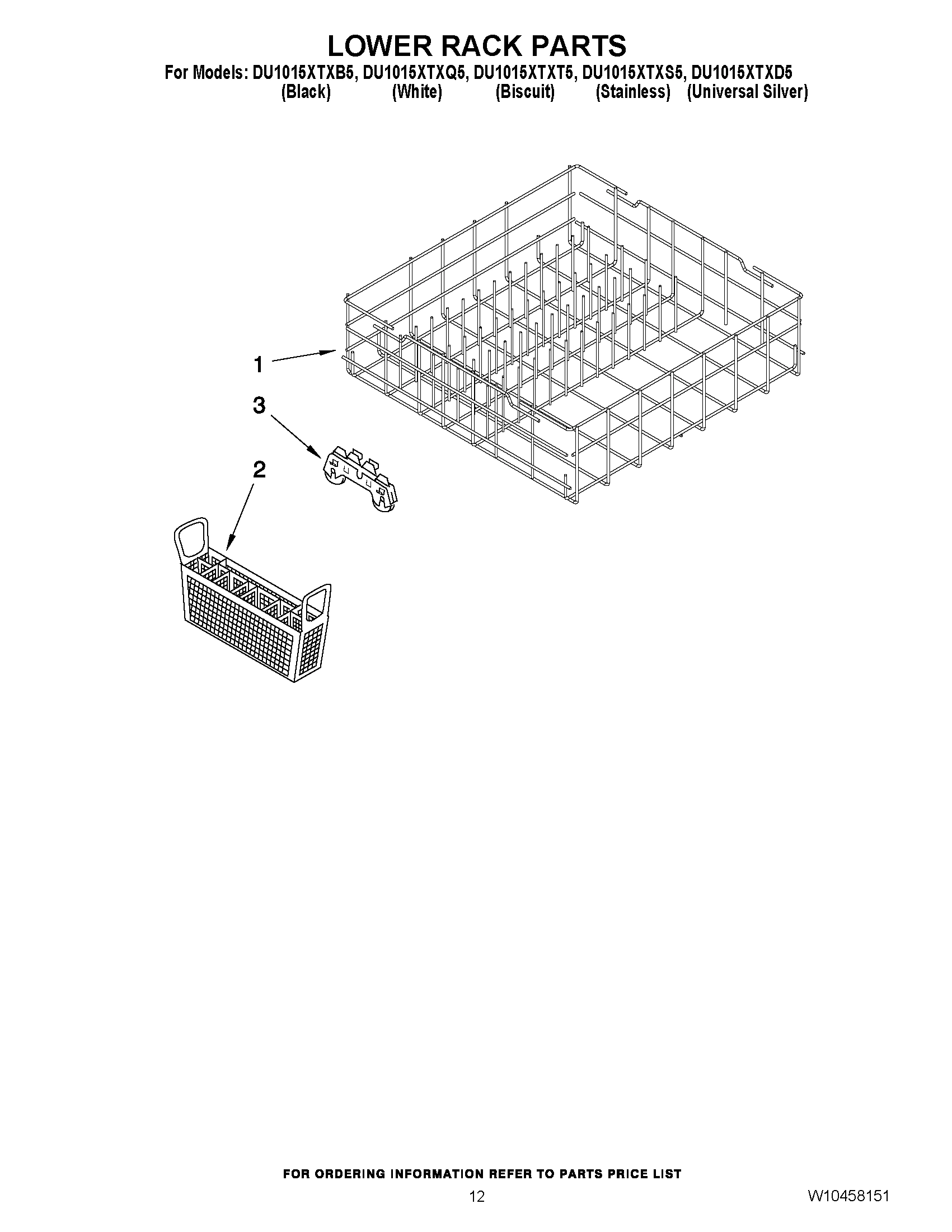 10 - LOWER RACK PARTS