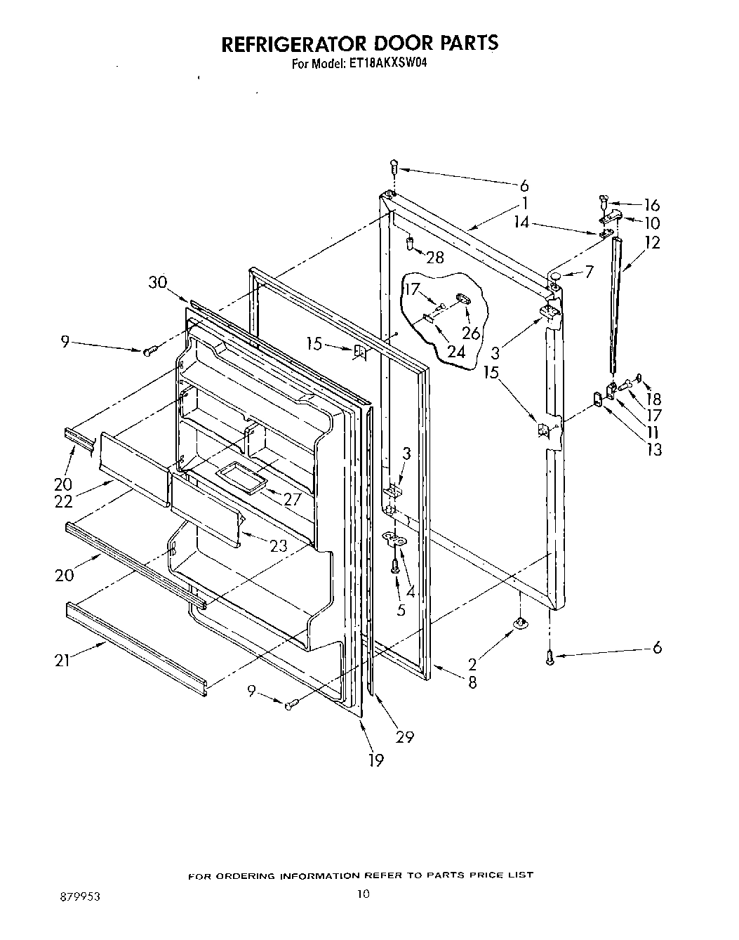 08 - REFRIGERATOR DOOR, NOT ILLUSTRATED