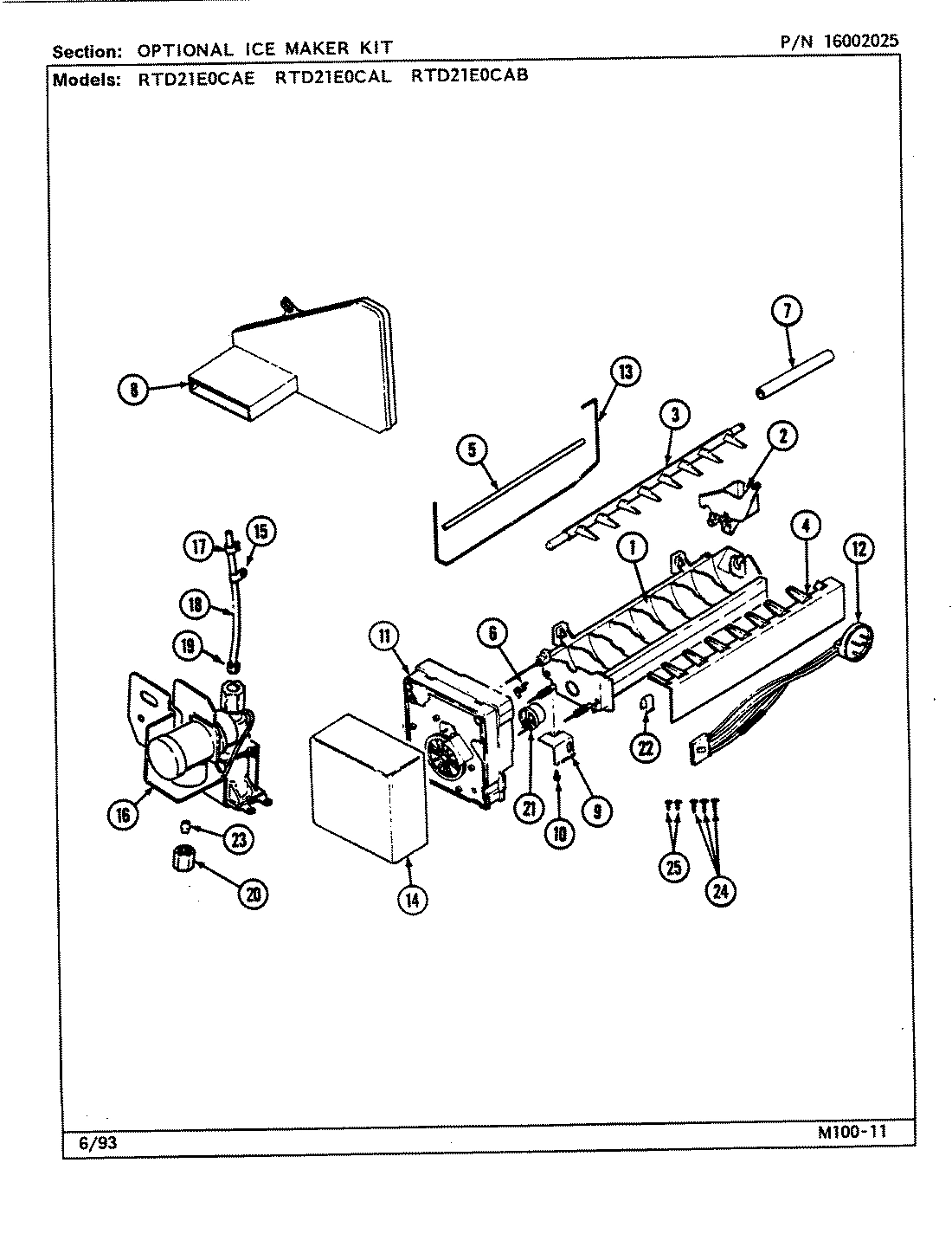 04 - OPTIONAL ICE MAKER KIT - RAE3100AAX