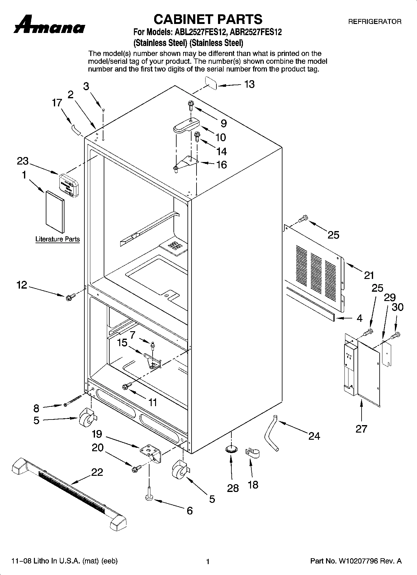 01 - CABINET PARTS