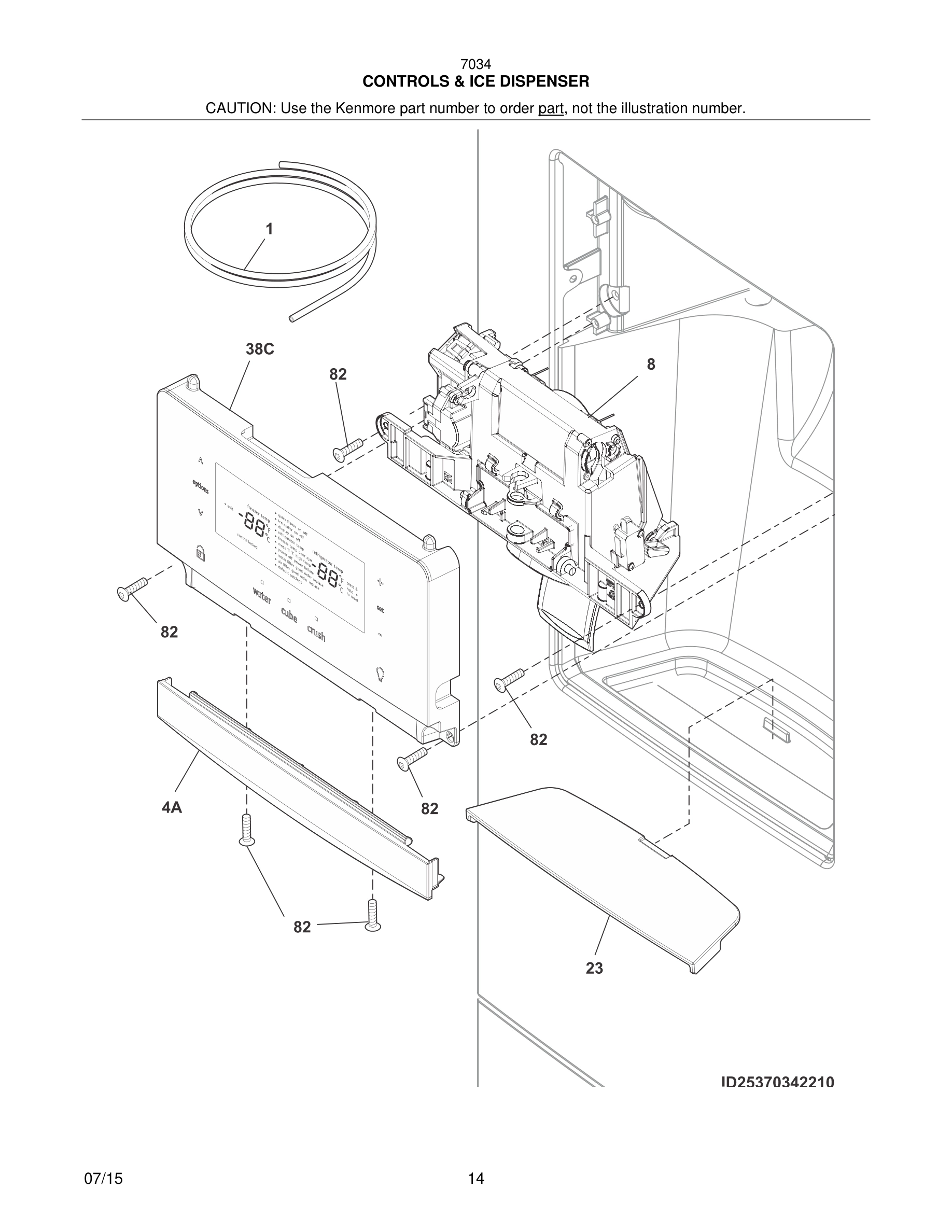 15 - CONTROLS & ICE DISPENSER