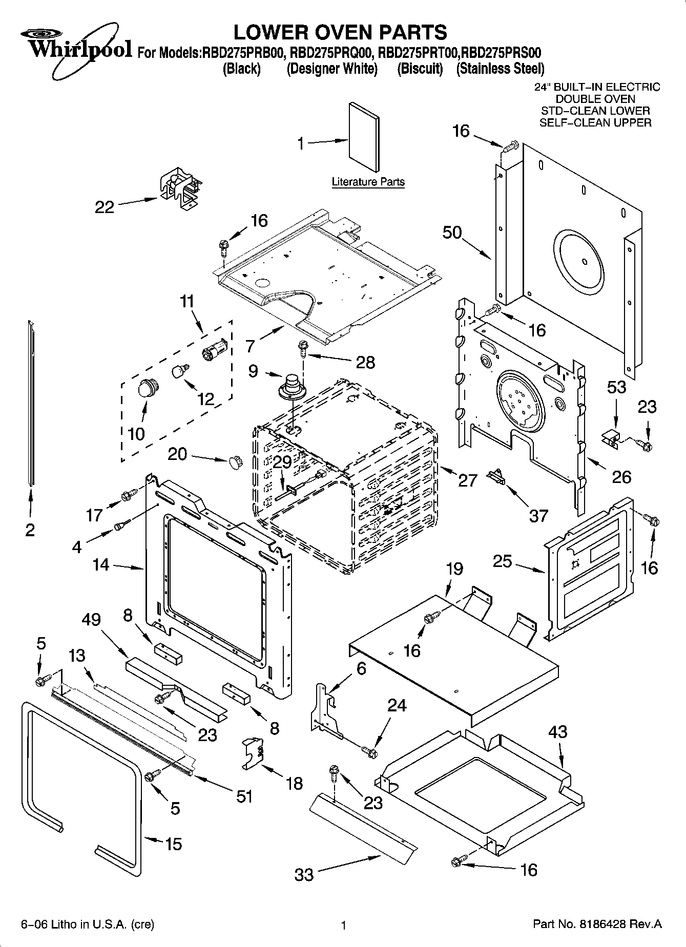 01 - LOWER OVEN PARTS