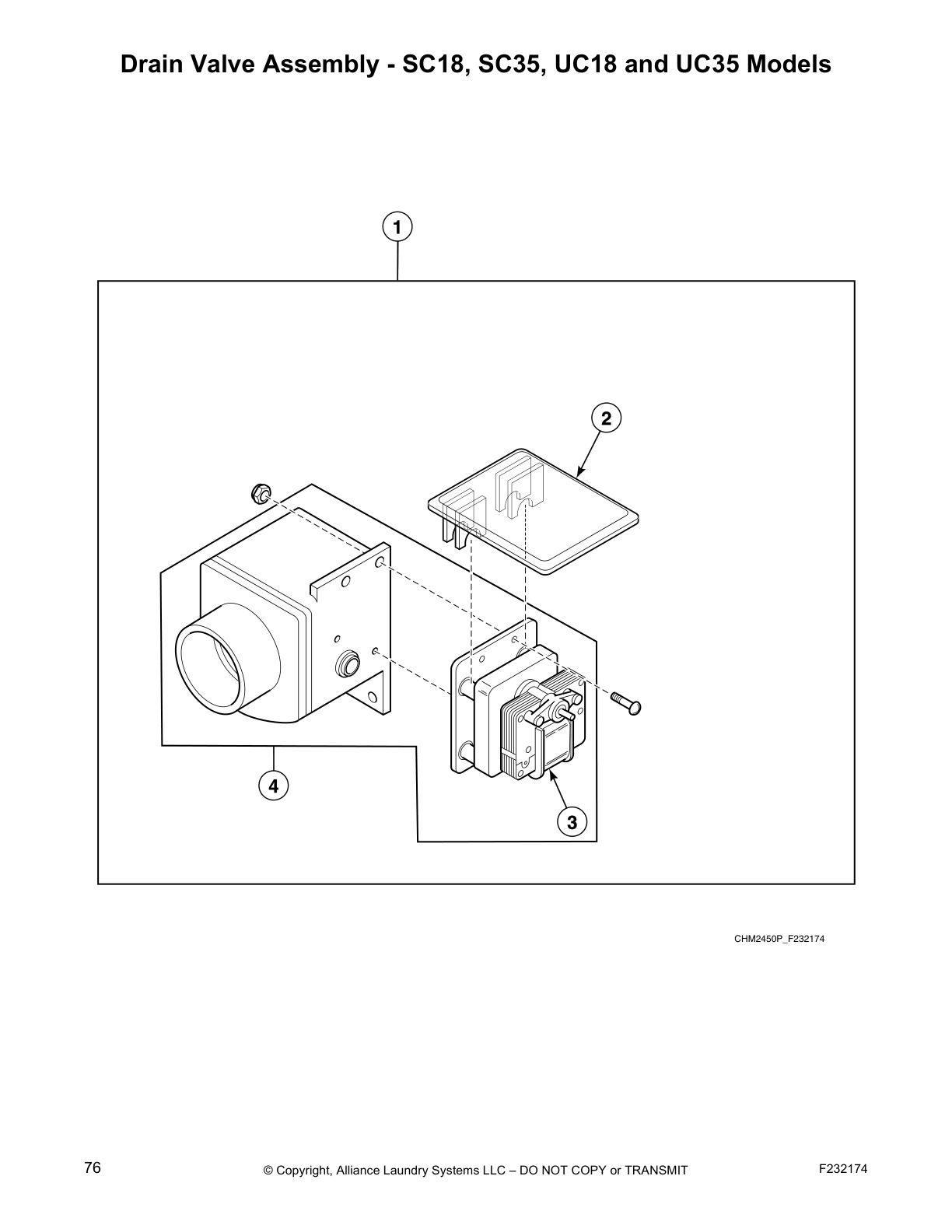 Drain Valve Assembly - SC18, SC35, UC18 and UC35 Models