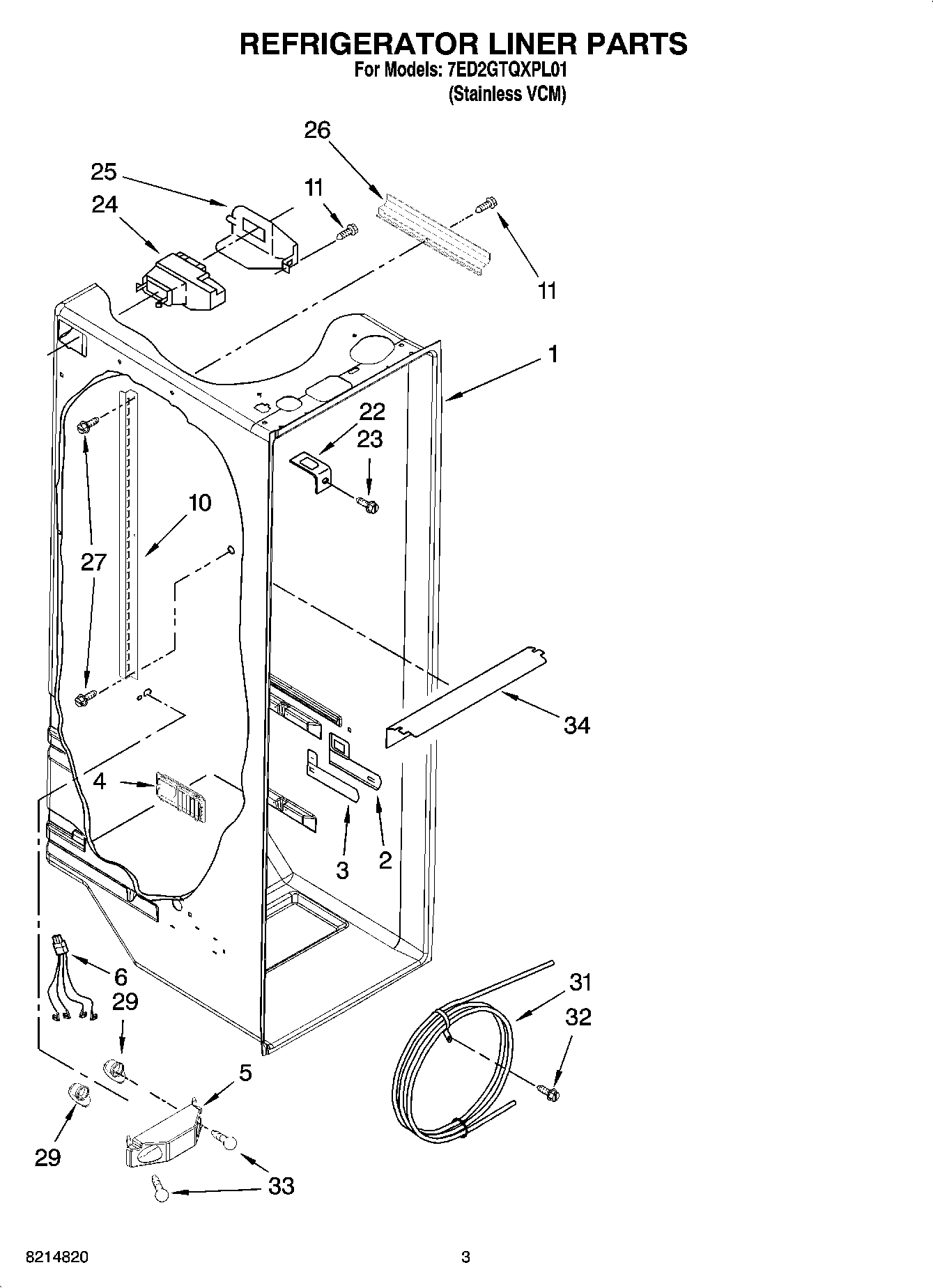 02 - REFRIGERATOR LINER PARTS