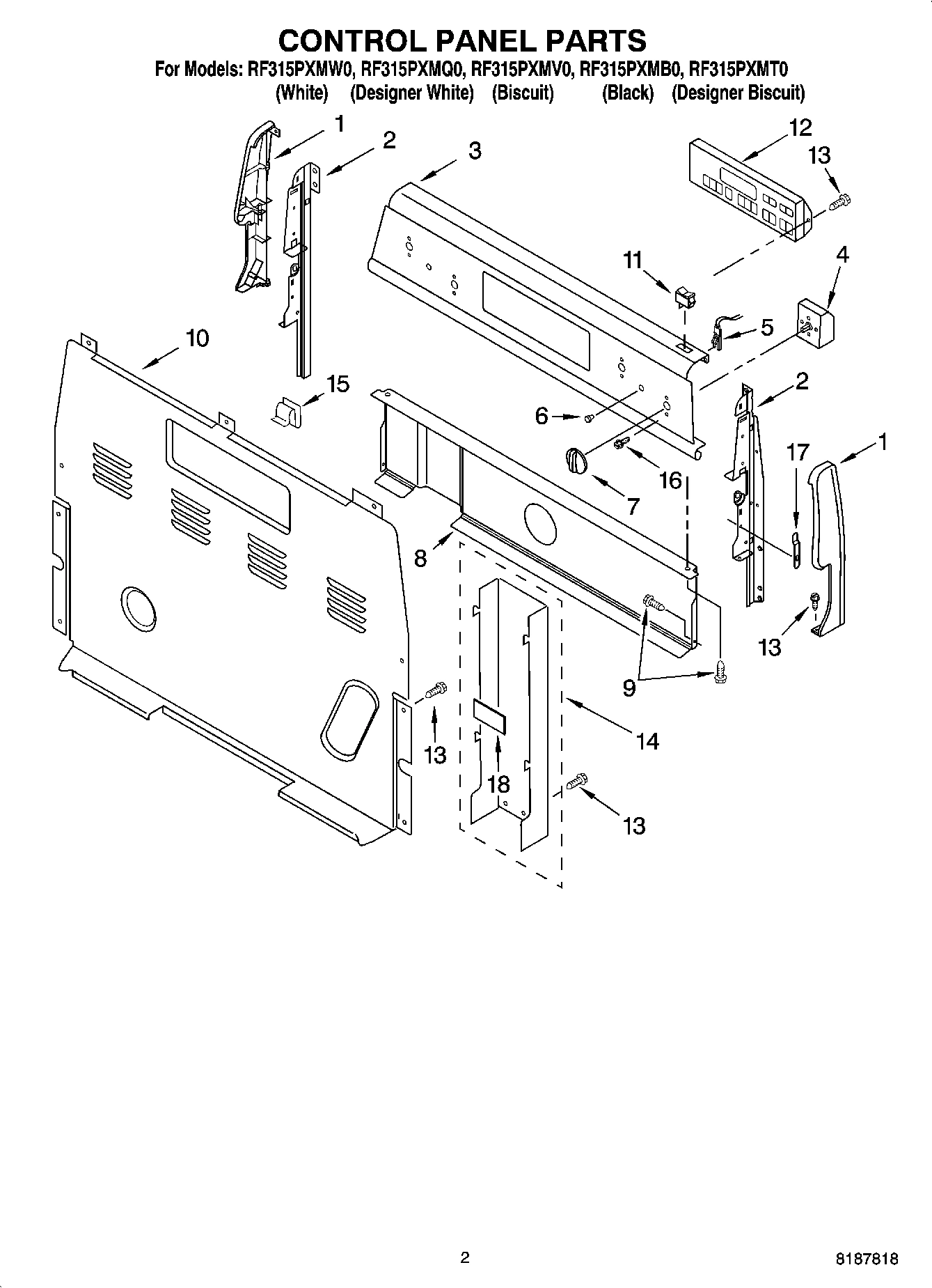 02 - CONTROL PANEL PARTS