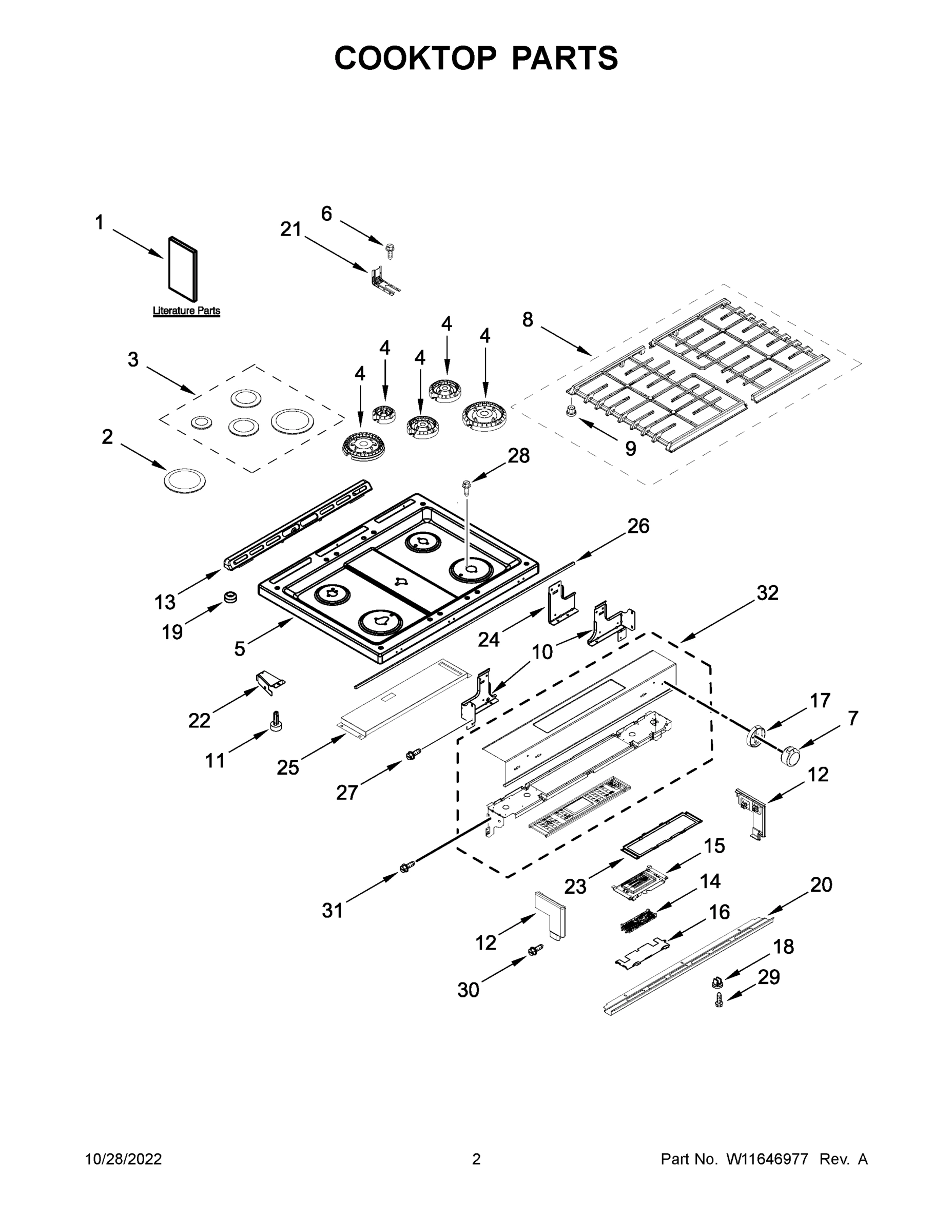 02 - COOKTOP PARTS