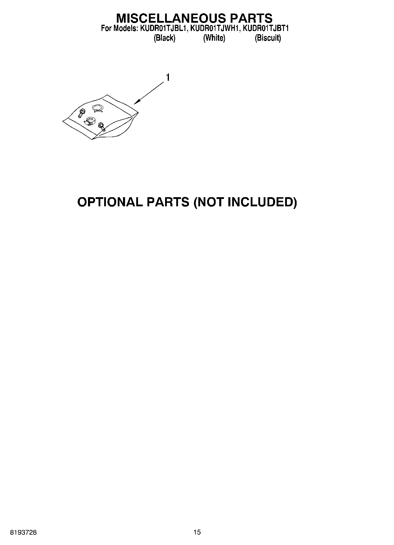12 - MISCELLANEOUS PARTS OPTIONAL PARTS (NOT INCLUDED)
