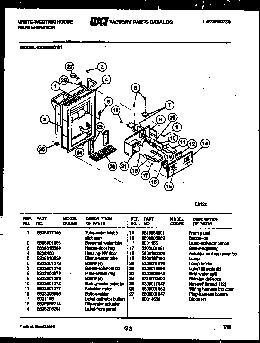 07 - ICE DOOR, DISPENSER AND WATER TANK