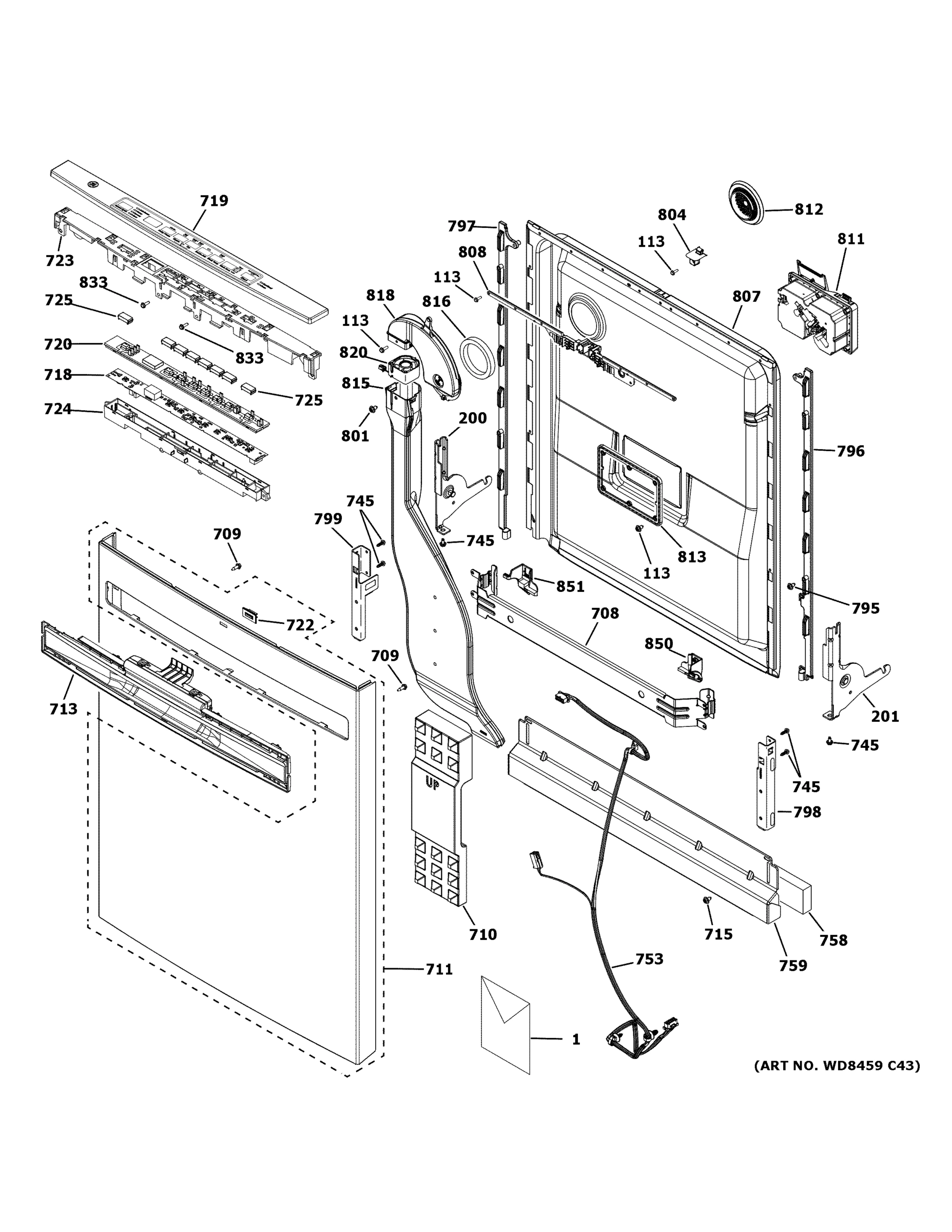 ESCUTCHEON & DOOR ASSEMBLY