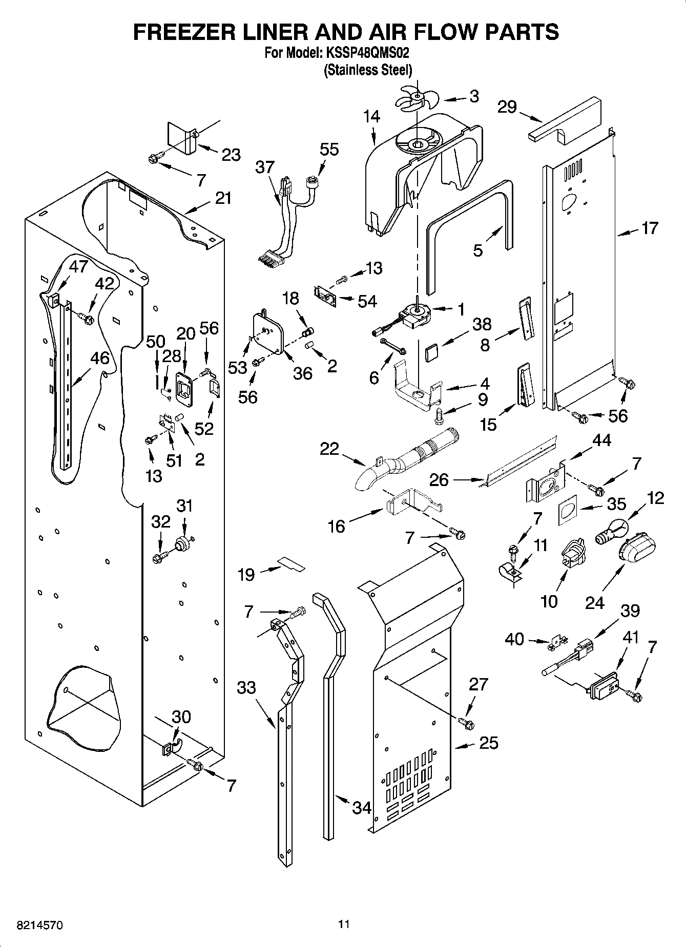 08 - FREEZER LINER AND AIR FLOW PARTS