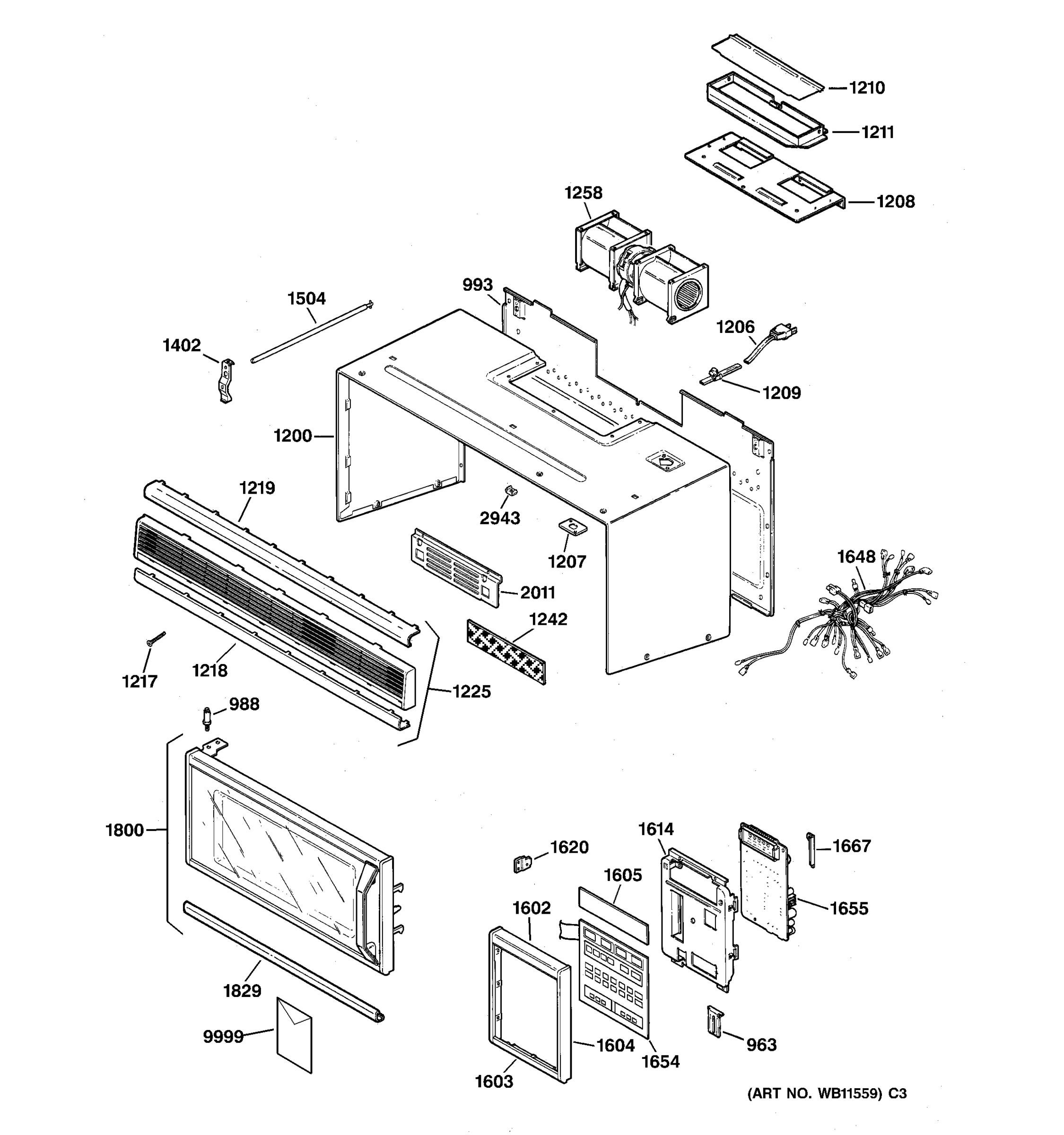 CONTROL PANEL, DOOR & CASE