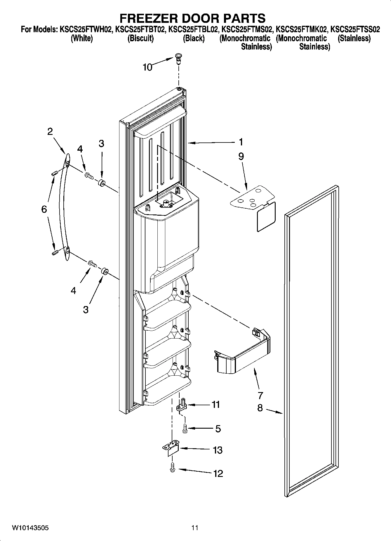 07 - FREEZER DOOR PARTS