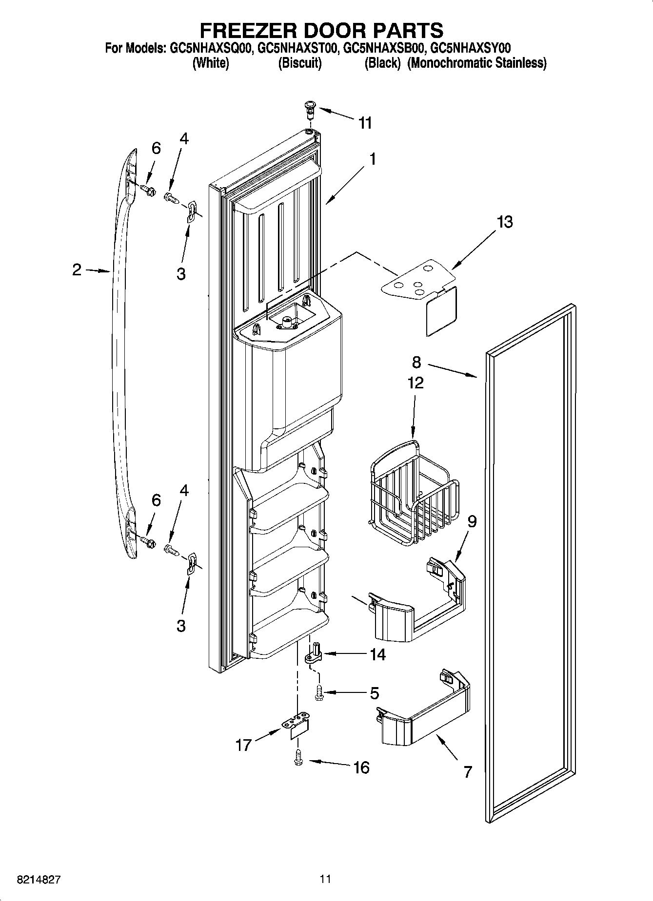07 - FREEZER DOOR PARTS