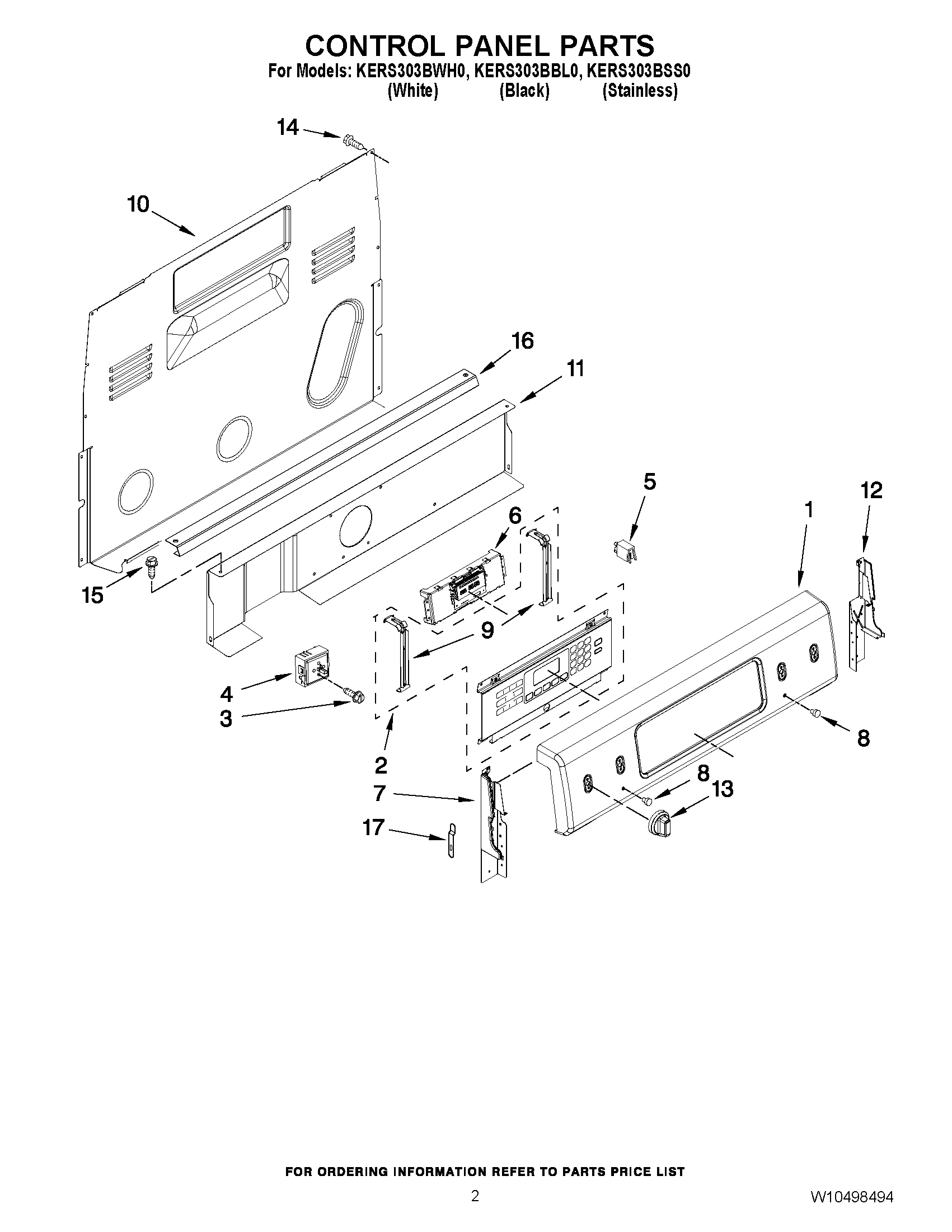 02 - CONTROL PANEL PARTS