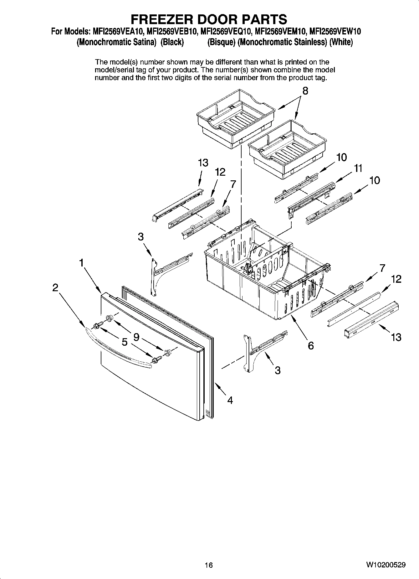 09 - FREEZER DOOR PARTS